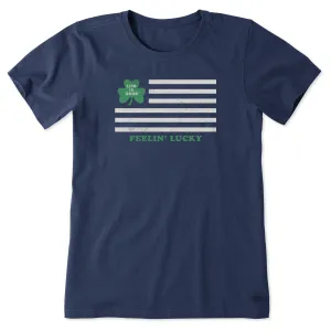Women's Feelin' Lucky Irish Flag Short Sleeve Tee Life is Good