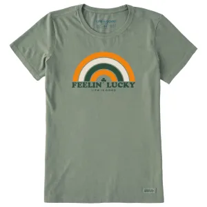 Women's Feelin' Lucky Rainbow Short Sleeve Crusher Tee Life is Good