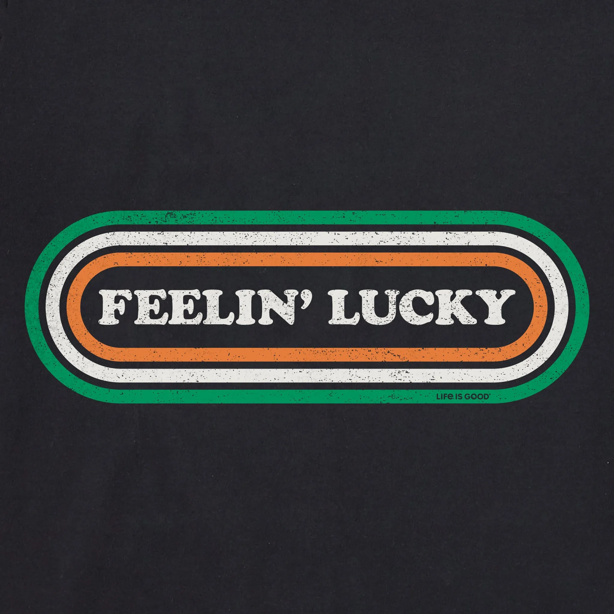 Women's Feelin' Lucky Stripey Pill Short Sleeve Tee Life is Good
