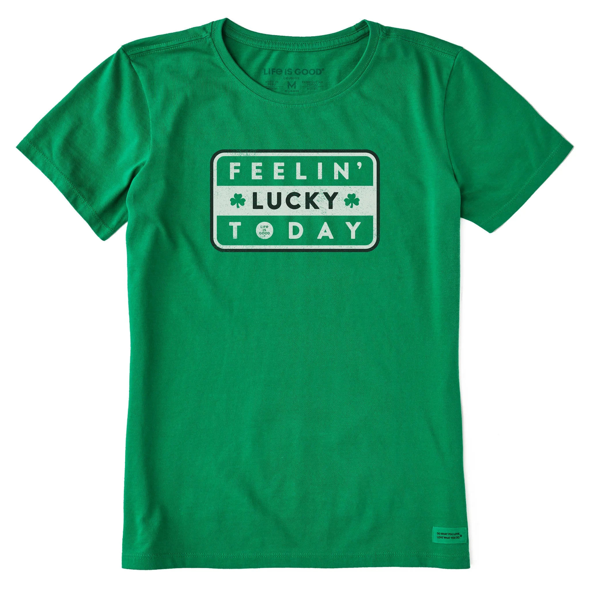Women's Feelin' Lucky Today Stripe Short Sleeve Crusher Tee Life is Good