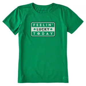 Women's Feelin' Lucky Today Stripe Short Sleeve Crusher Tee Life is Good