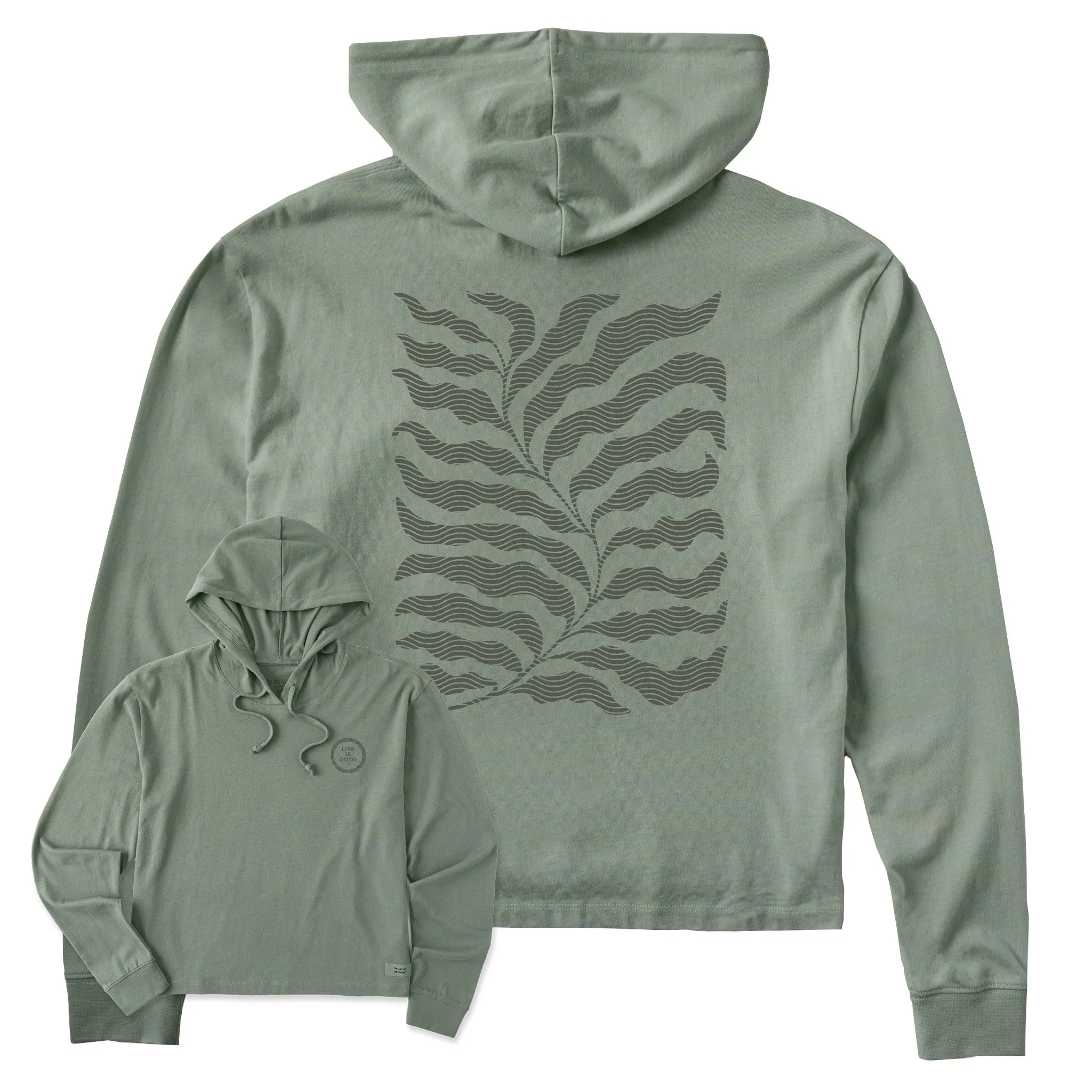 Women's Fern Crusher Boxy Hoodie Life is Good