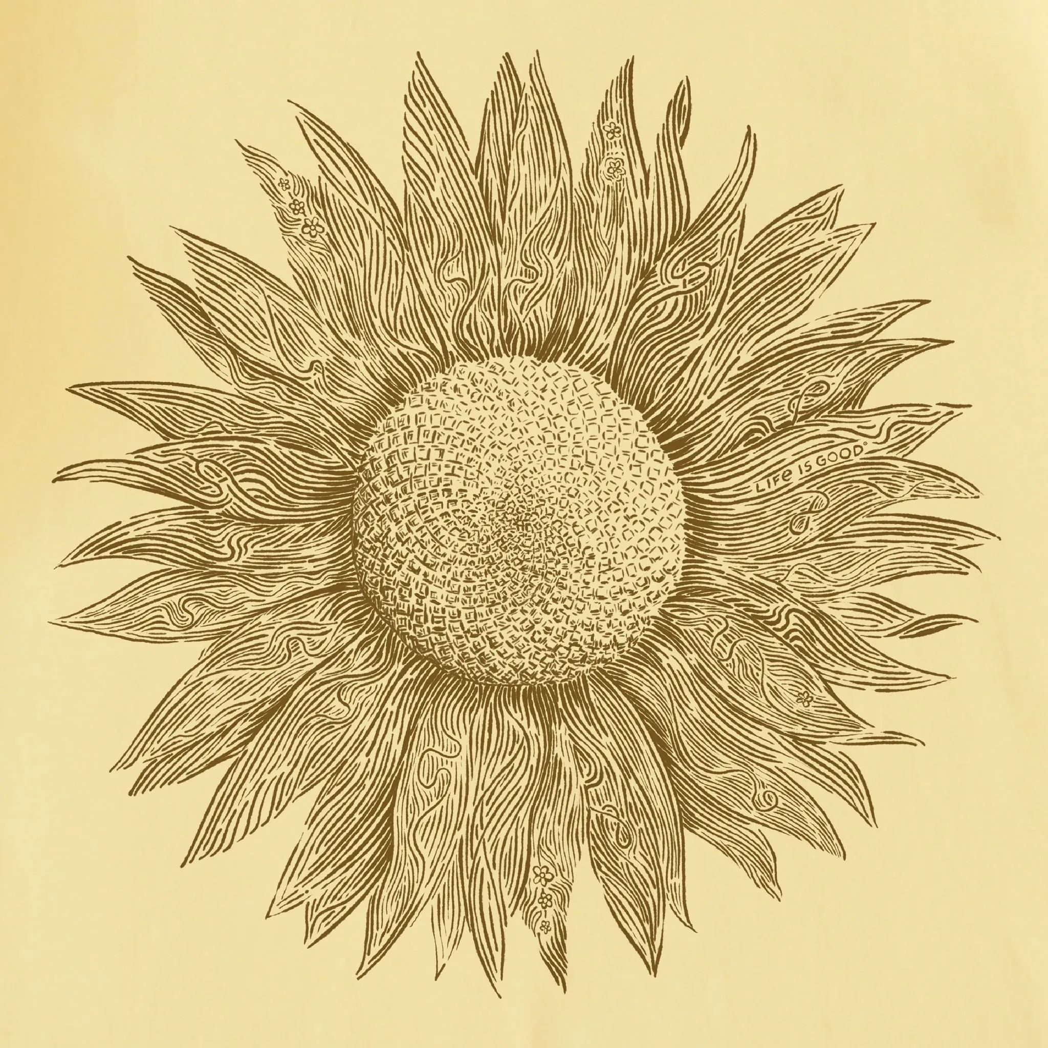 Women's Fineline Sunflower Short Sleeve Tee Life is Good