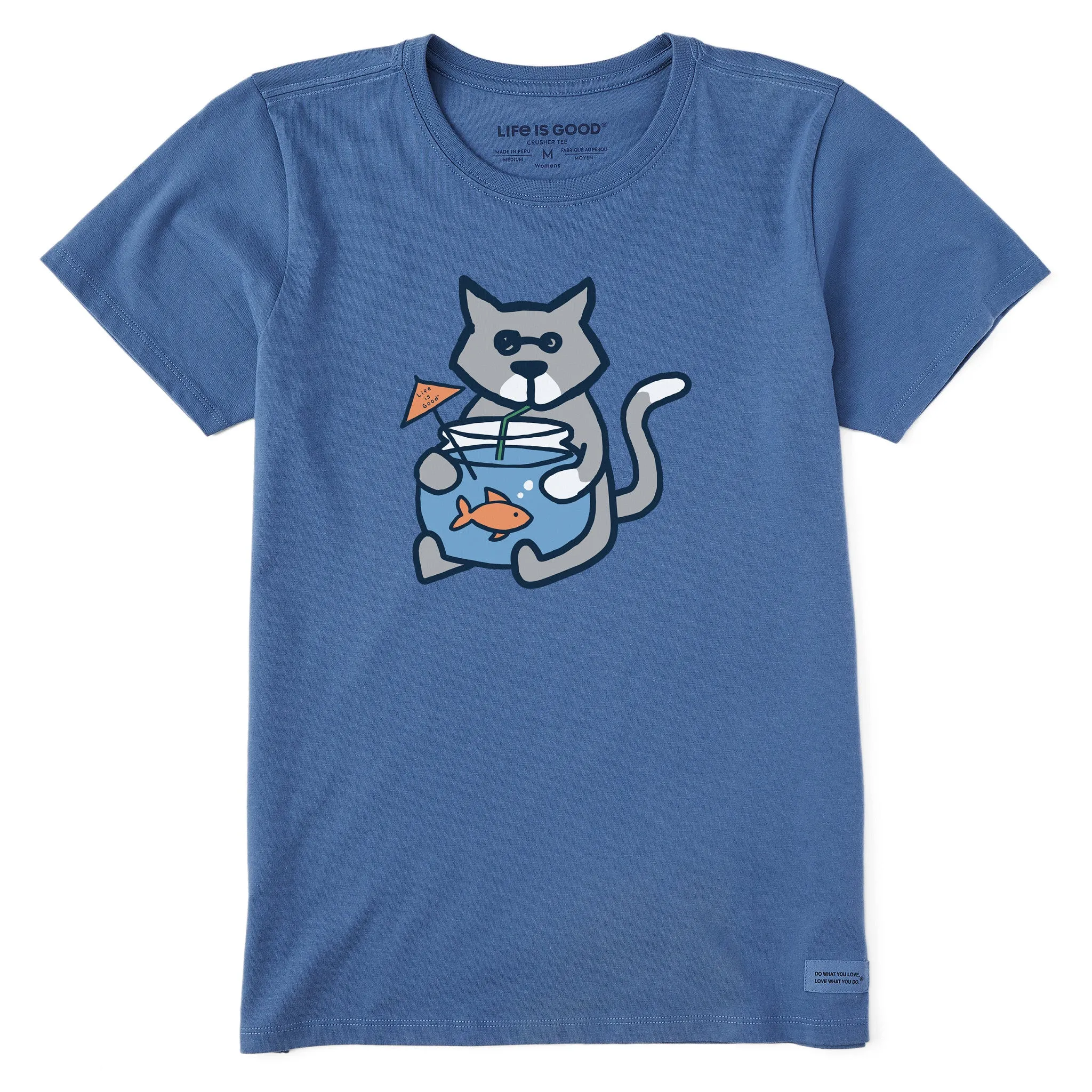 Women's Fishbowl Al Short Sleeve Crusher Tee Life is Good