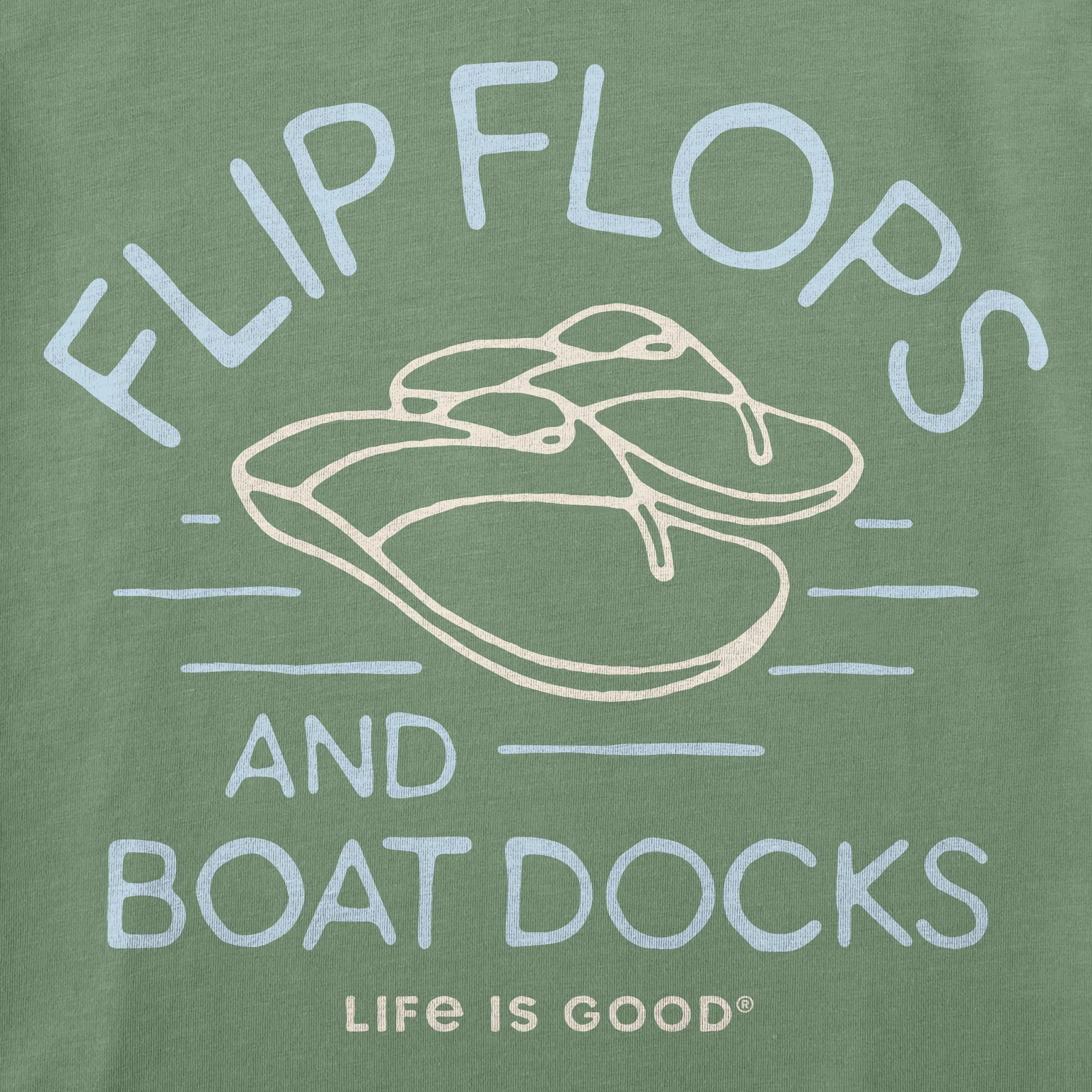 Women's Flip Flops & Boat Docks Short Sleeve Tee Life is Good