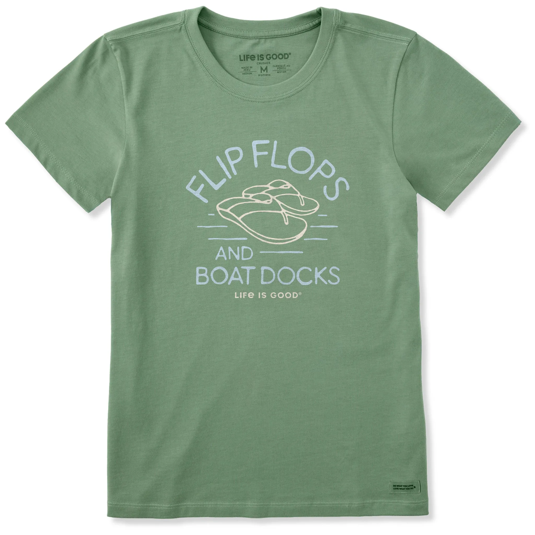 Women's Flip Flops & Boat Docks Short Sleeve Tee Life is Good