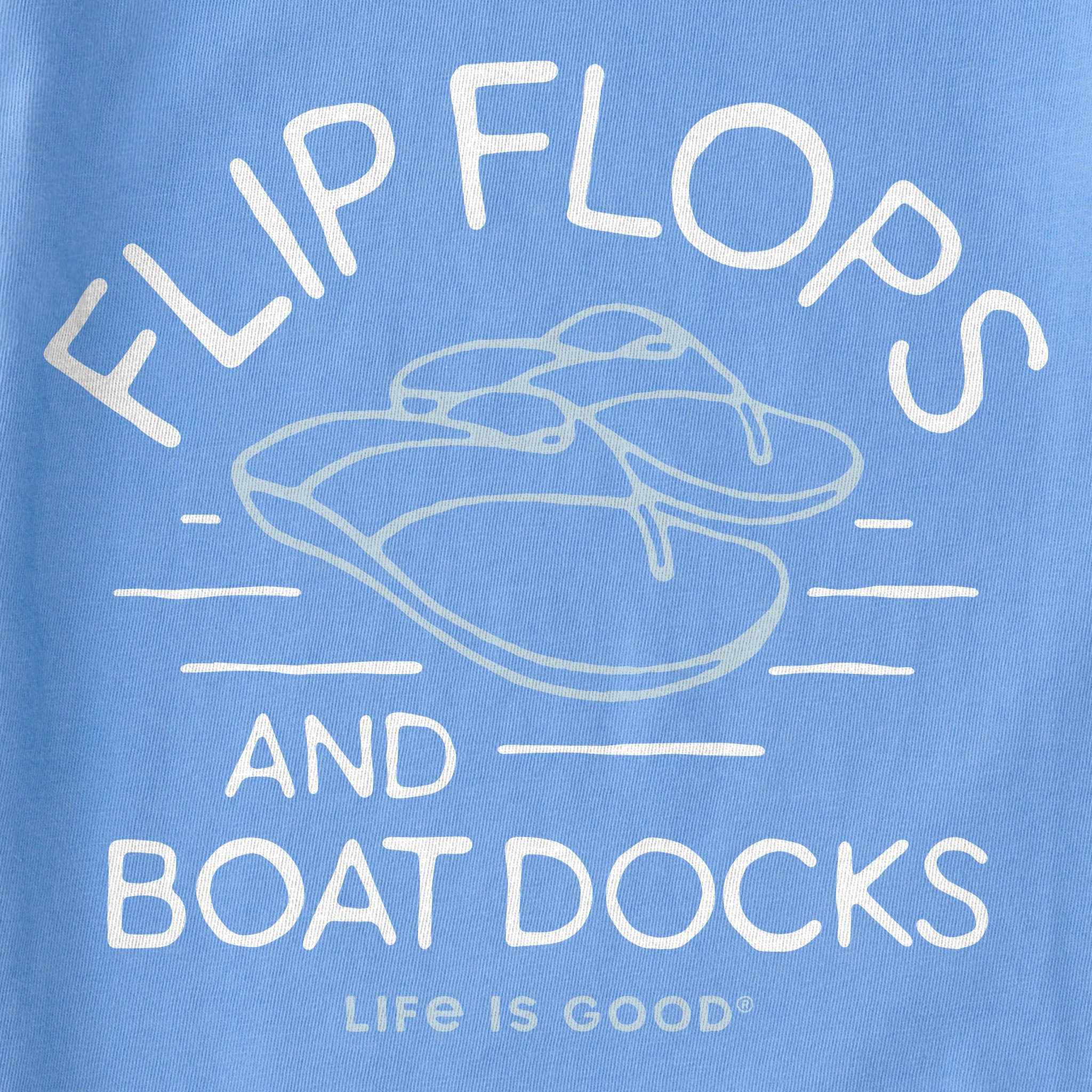 Women's Flip Flops & Boat Docks Short Sleeve Tee Life is Good