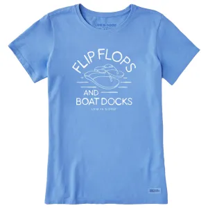 Women's Flip Flops & Boat Docks Short Sleeve Tee Life is Good