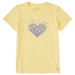 Women's Floating Hearts Love Short Sleeve Tee Life is Good