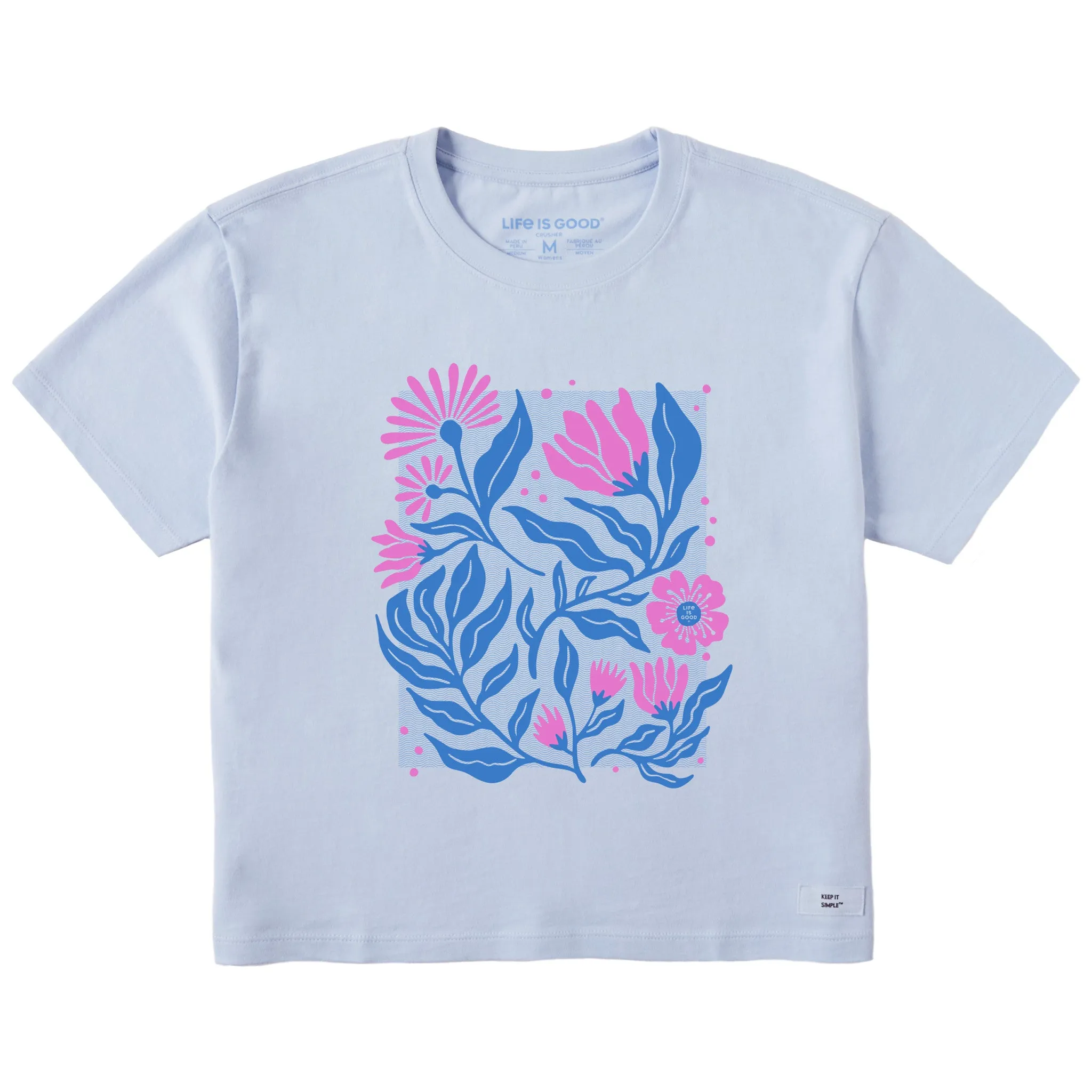 Women's Floral Array Short Sleeve Crusher Boxy Tee Life is Good