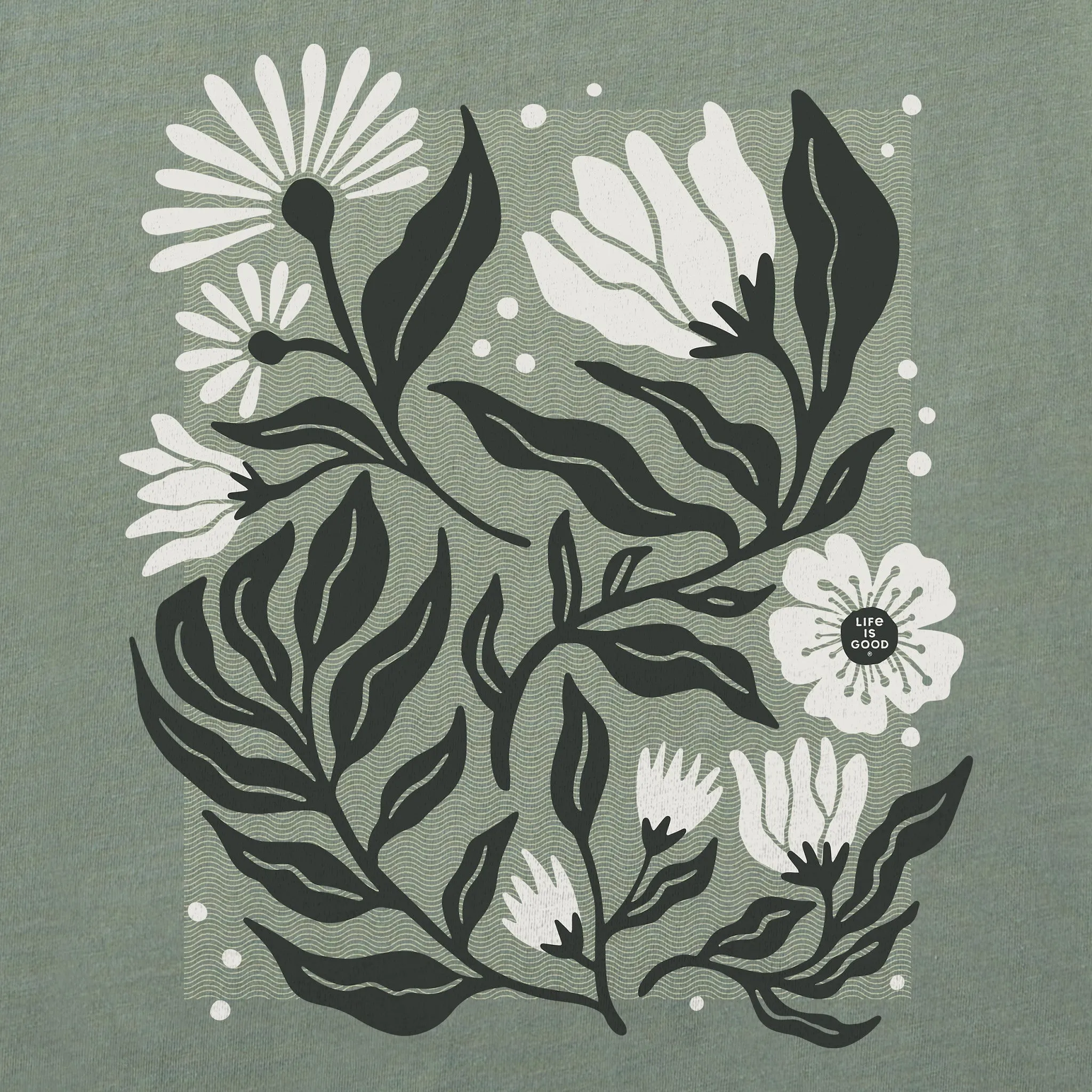 Women's Floral Array Short Sleeve Crusher Boxy Tee Life is Good