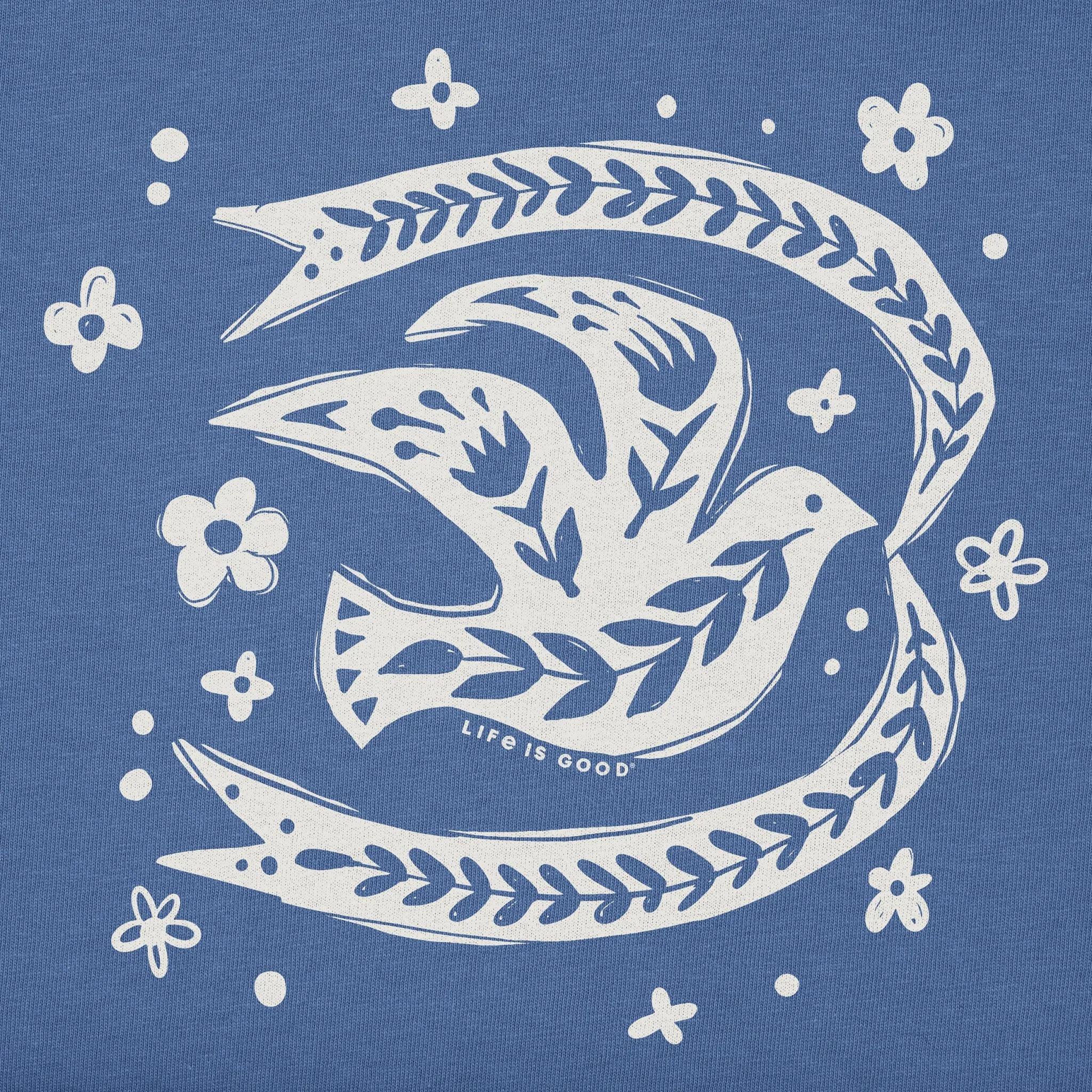 Women's Floral Dove Long Sleeve Crusher Tee Life is Good