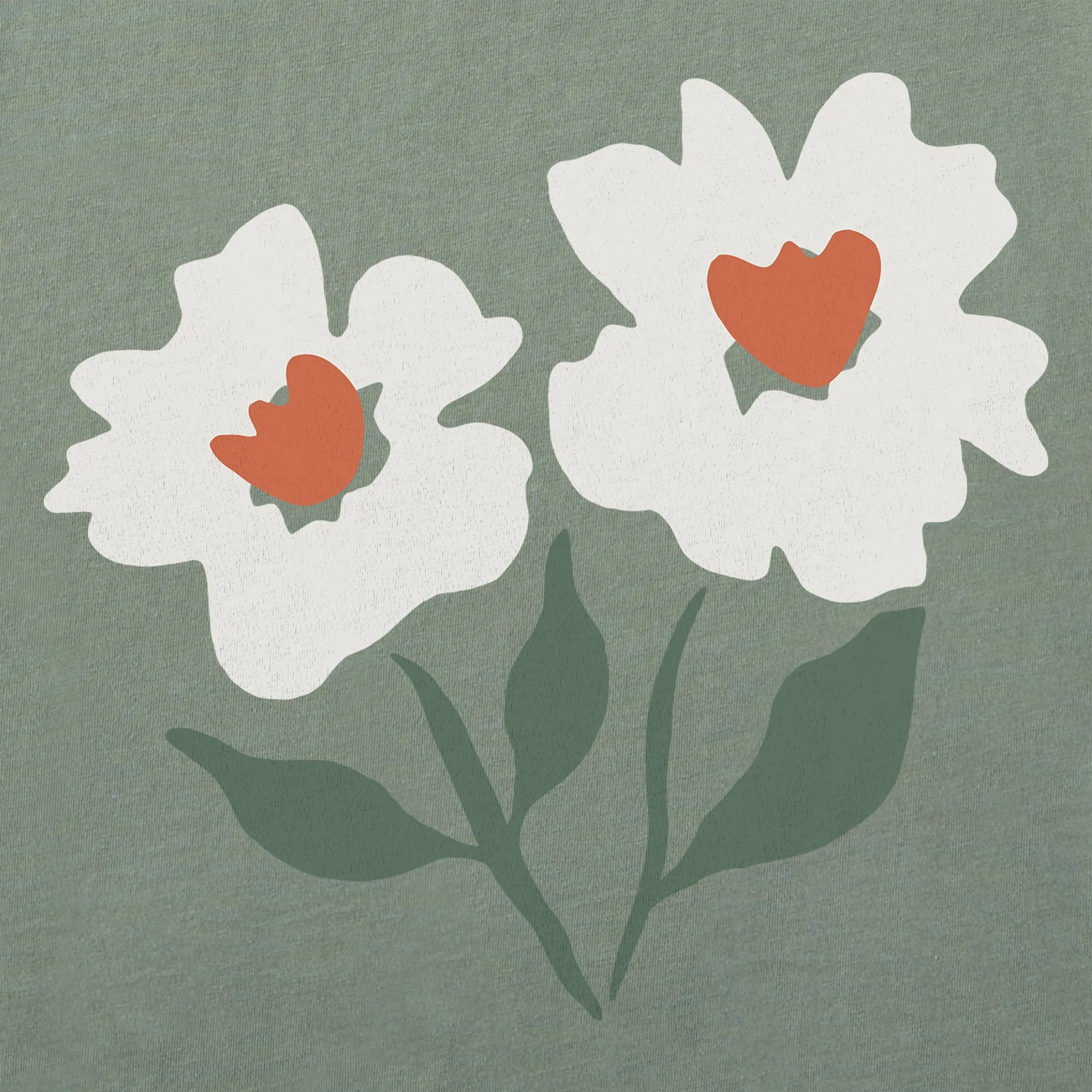 Women's Flower Duo Short Sleeve Crusher Vee Life is Good