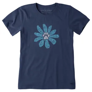 Women's Flower Love Paw Short Sleeve Crusher Tee Life is Good