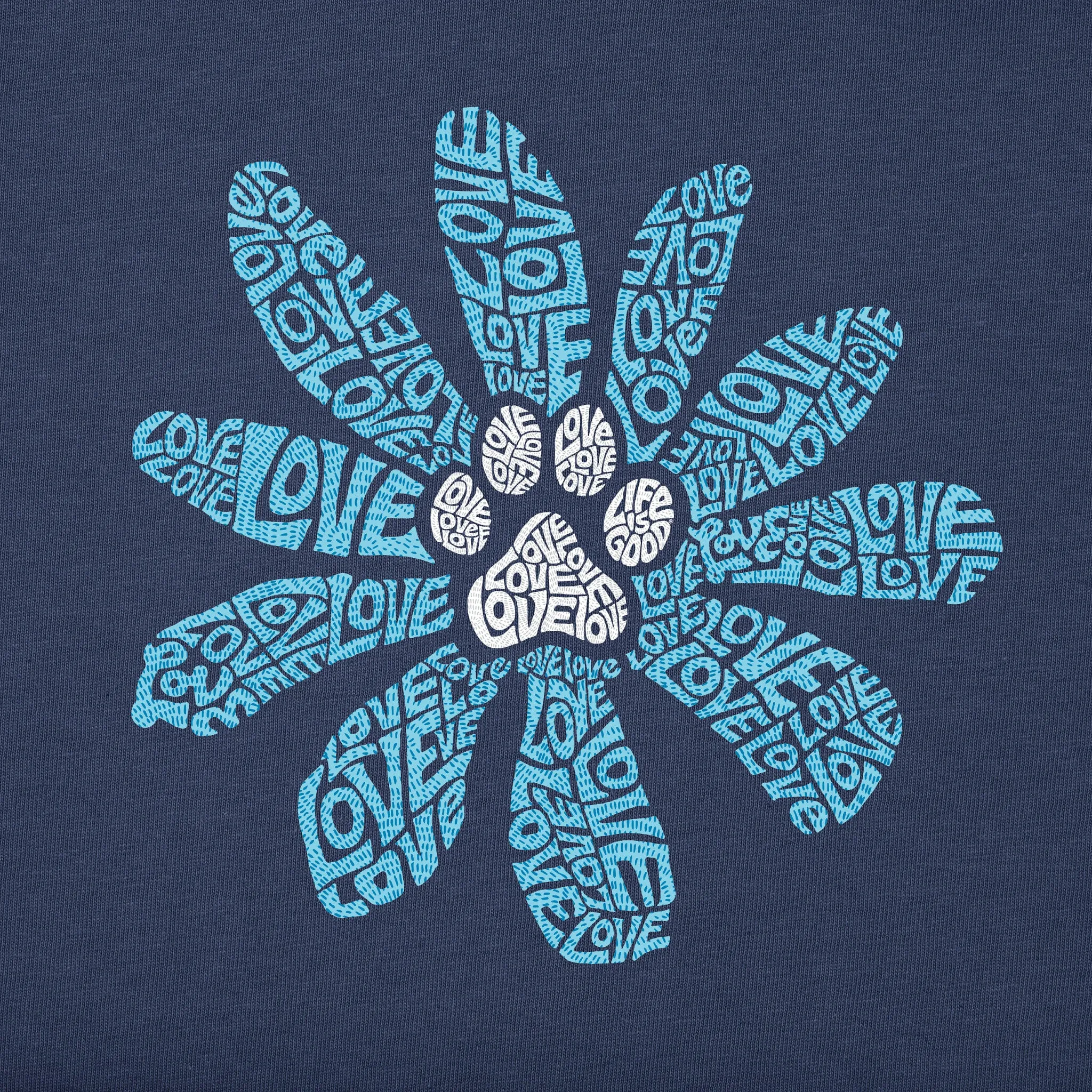 Women's Flower Love Paw Short Sleeve Crusher Tee Life is Good