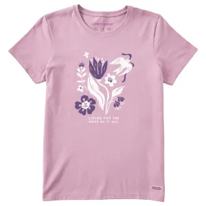 Women's Flowers for the Hope of it All Short Sleeve Crusher Tee Life is Good