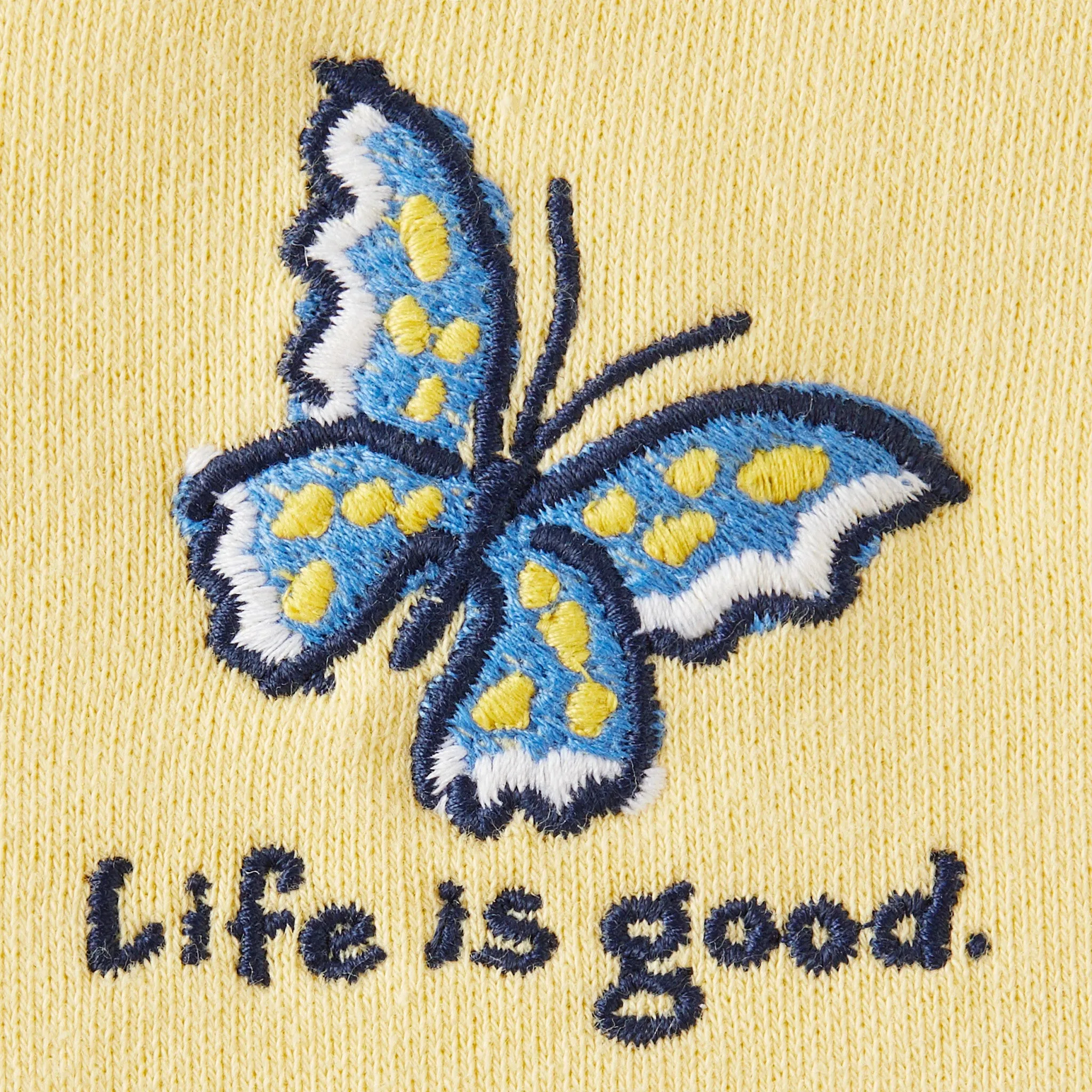 Women's Flutterby Butterfly Simply True Fleece Zip Hoodie Life is Good