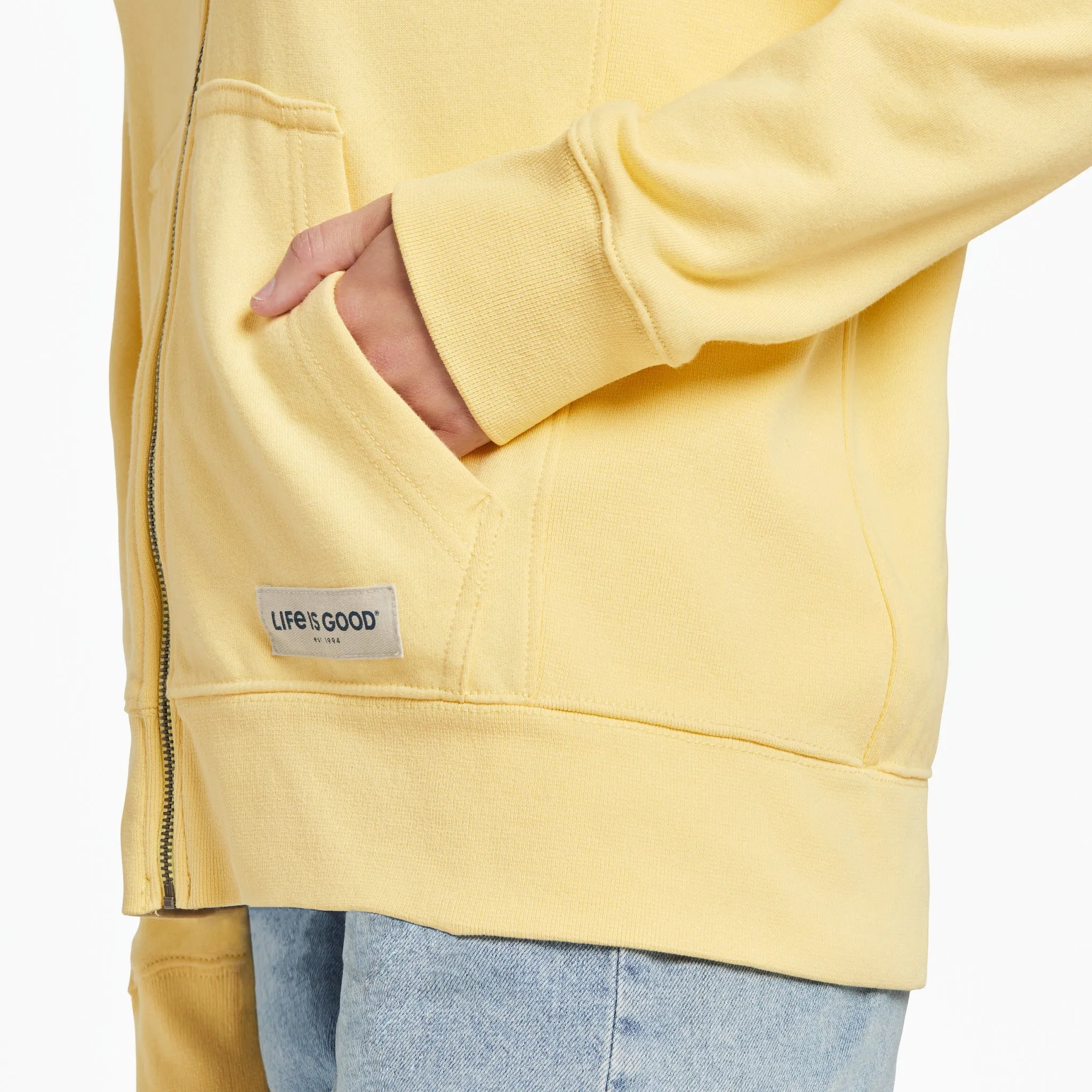Women's Flutterby Butterfly Simply True Fleece Zip Hoodie Life is Good