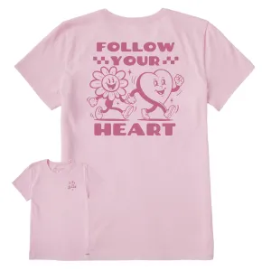 Women's Follow Your Heart Mascots Short Sleeve Crusher Tee Life is Good