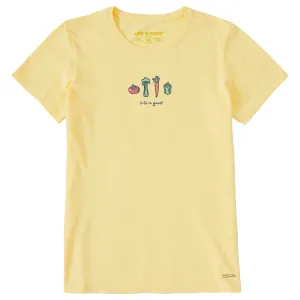 Women's Four Veggies Short Sleeve Crusher Tee Life is Good