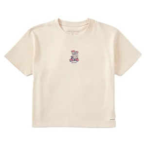Women's Frenchies Scooter Short Sleeve Crusher Boxy Tee Life is Good