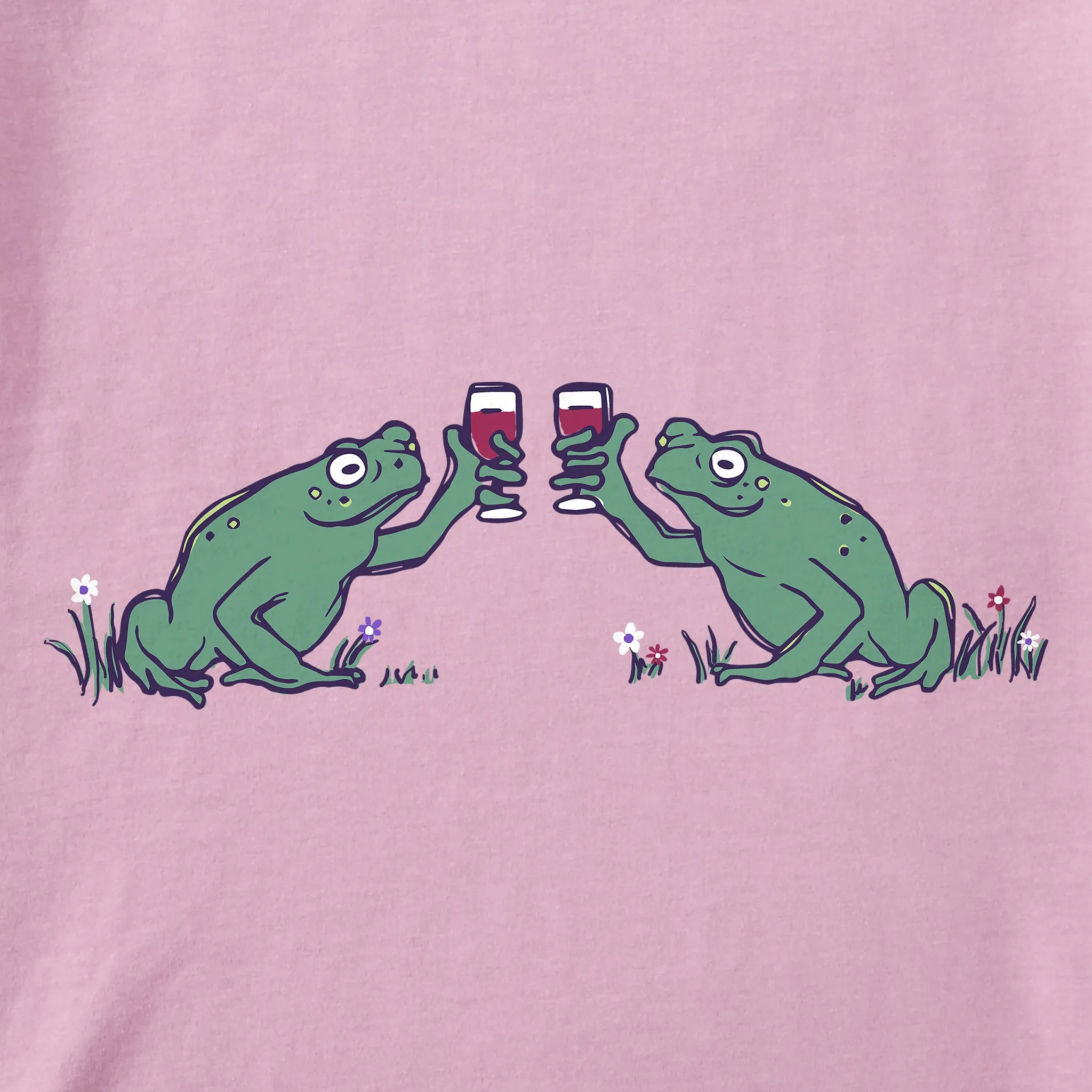 Women's Frog Cheers Short Sleeve Crusher Boxy Tee Life is Good