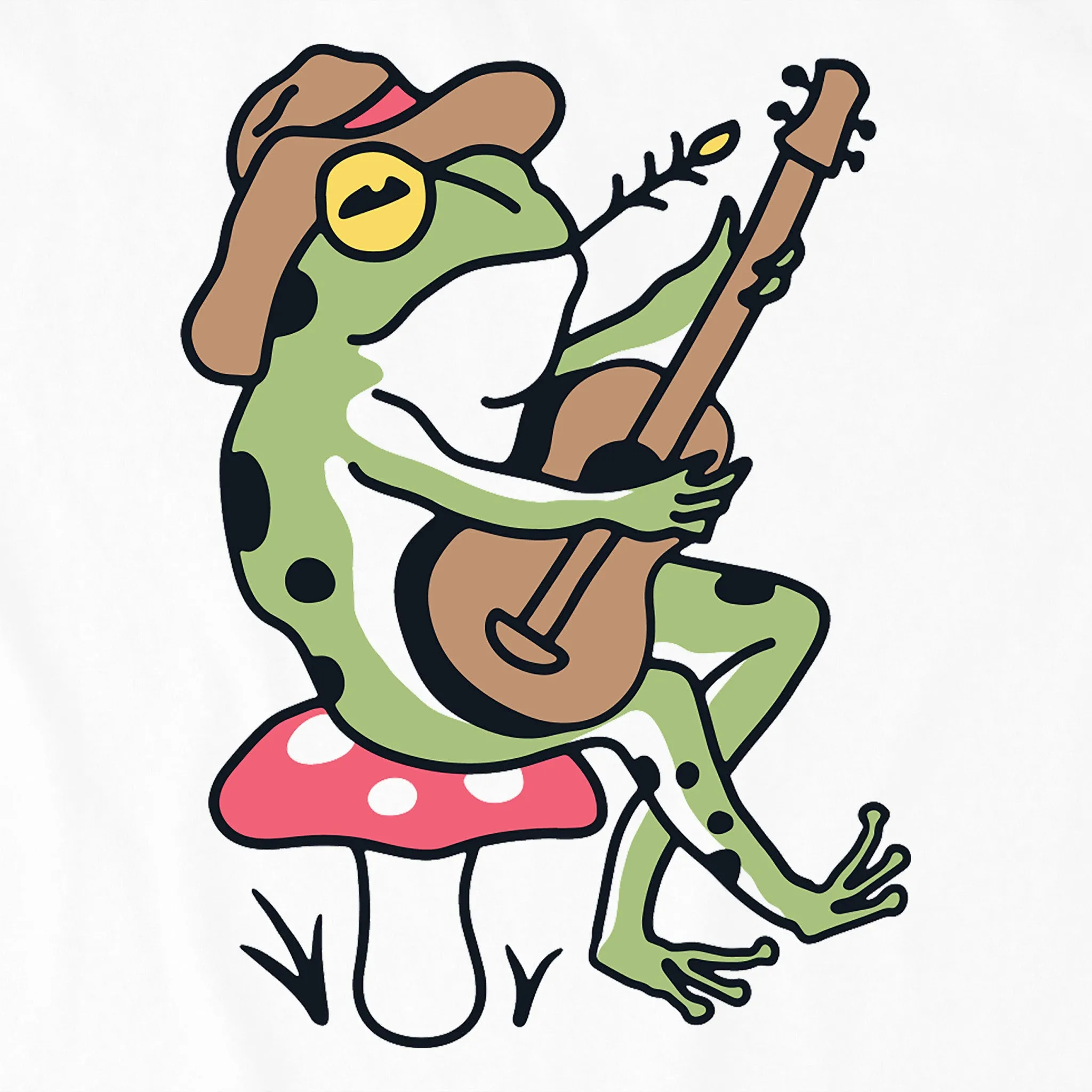 Women's Frog Guitar Short Sleeve Crusher Boxy Tee Life is Good