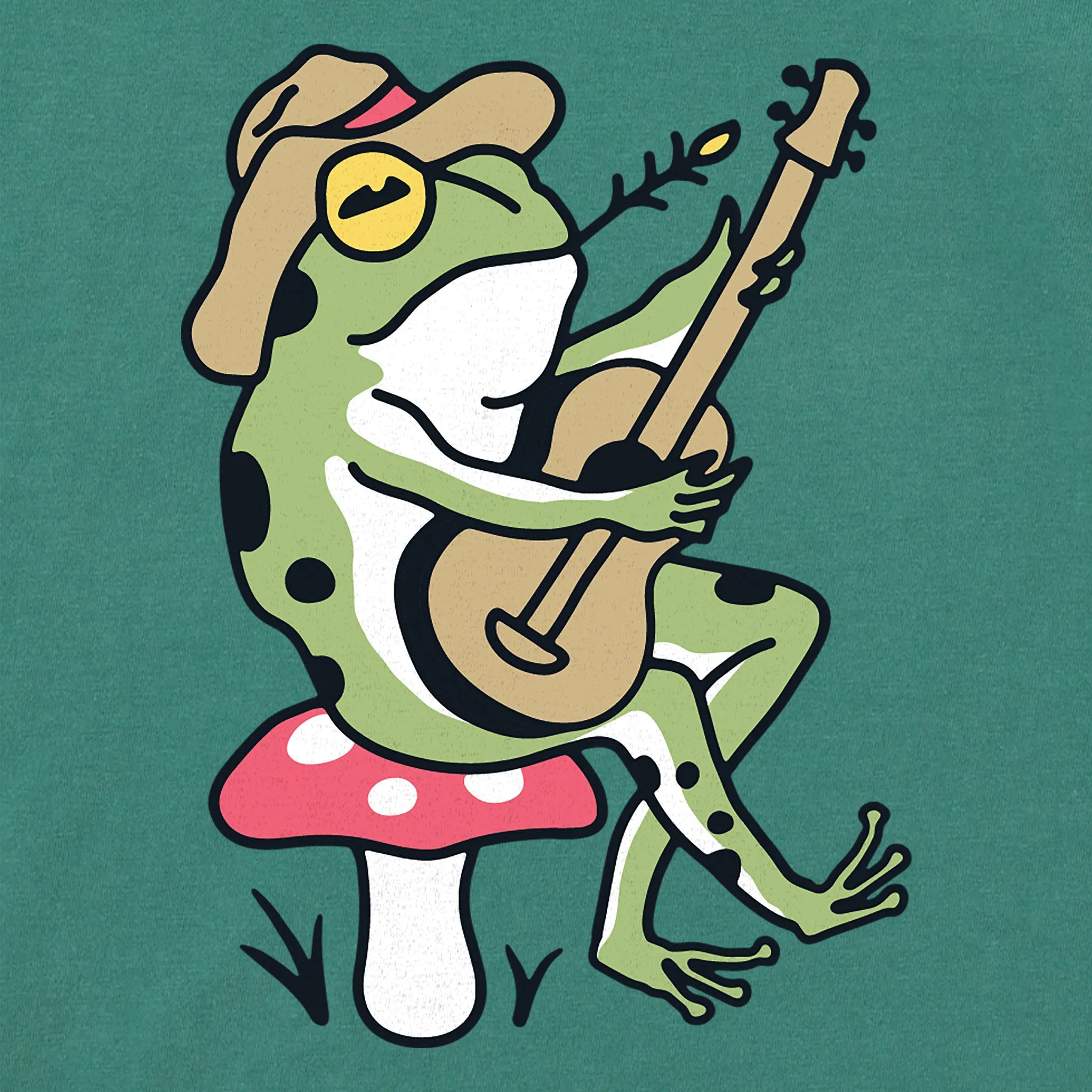 Women's Frog Guitar Short Sleeve Crusher Boxy Tee Life is Good