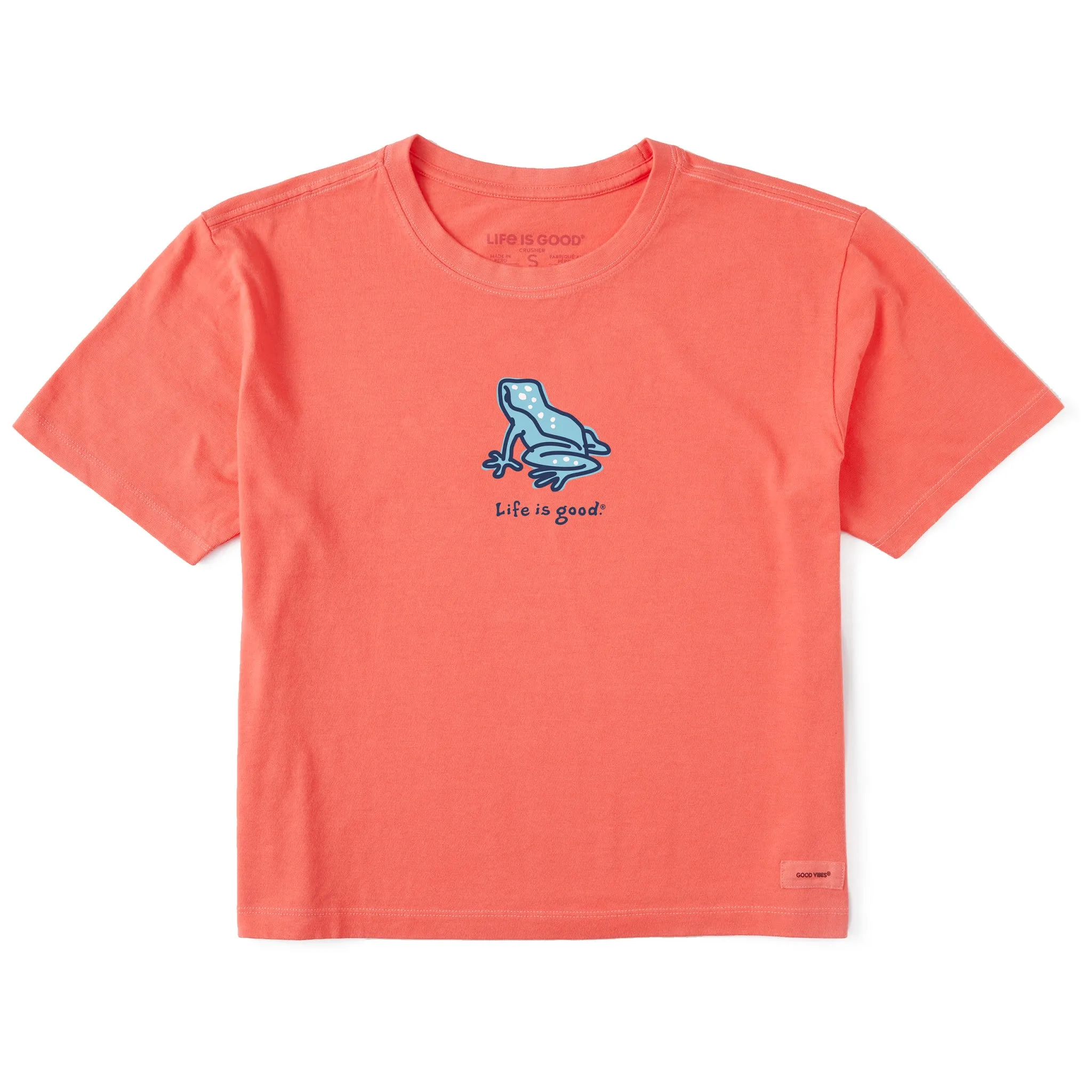 Women's Frog Short Sleeve Crusher Boxy Tee Life is Good