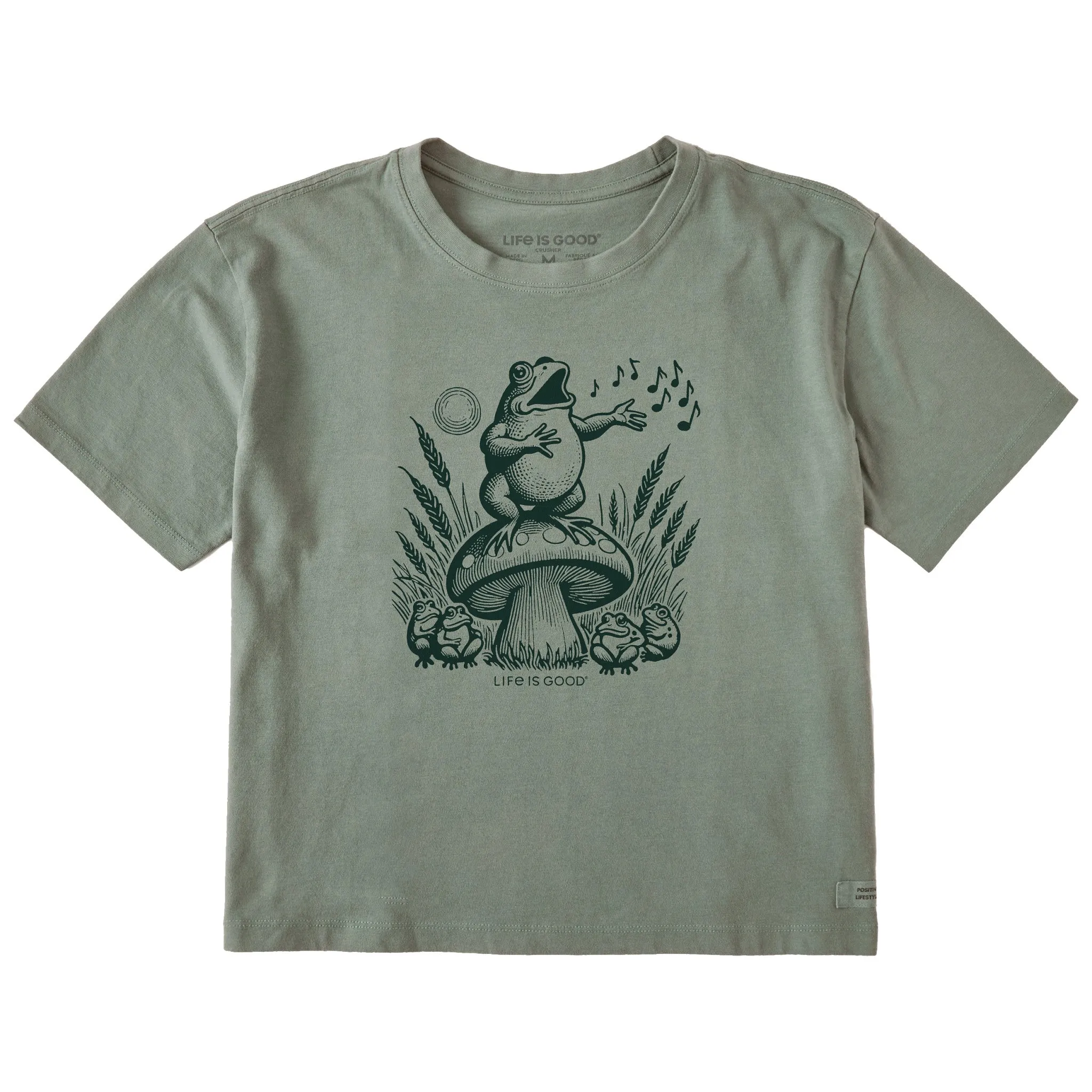 Women's Frog Solo Short Sleeve Crusher Boxy Tee Life is Good
