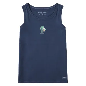 Women's Frog with Beer Crusher Tank Life is Good
