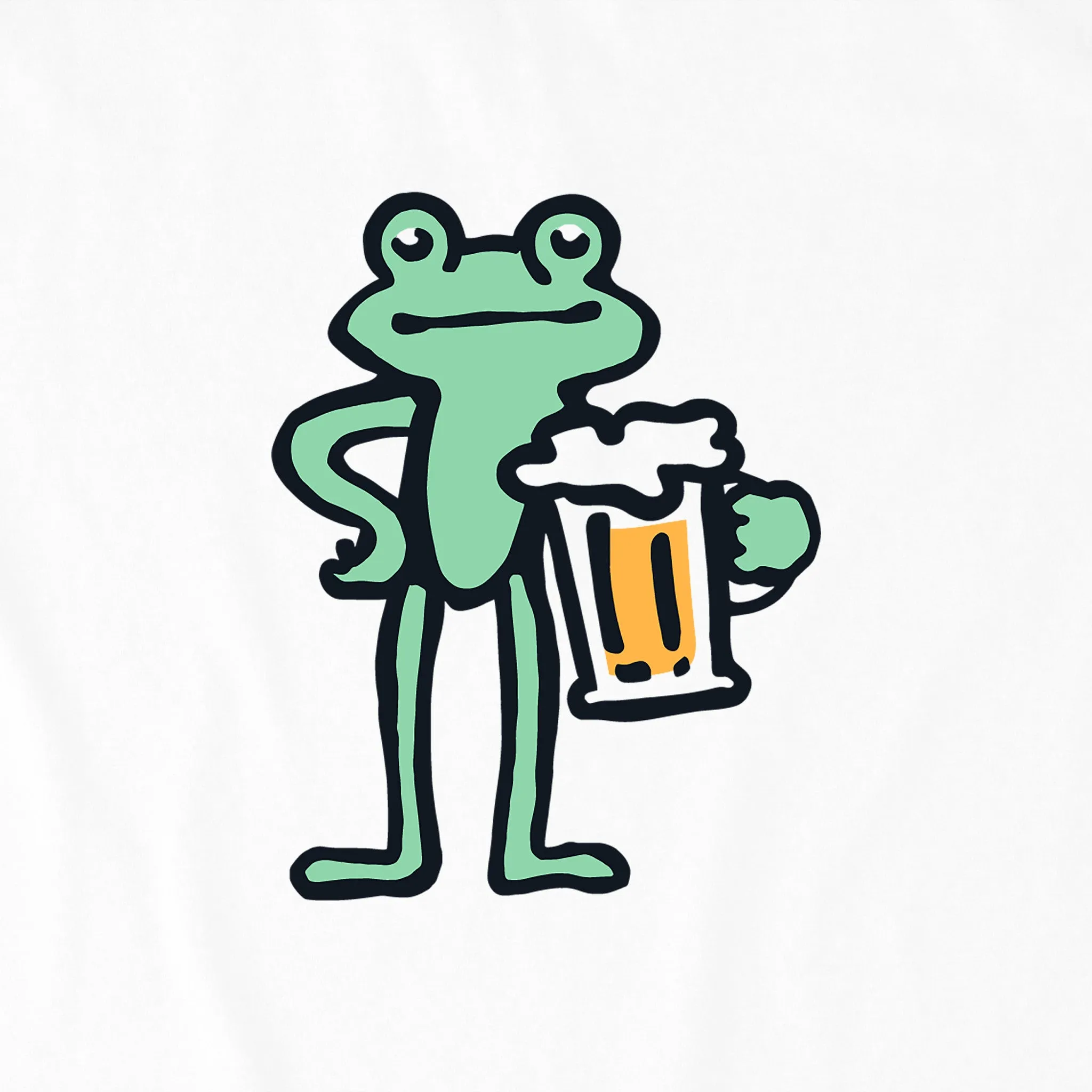 Women's Frog with Beer Crusher Tank Life is Good