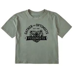 Women's Gather Bear Short Sleeve Crusher Boxy Tee Life is Good