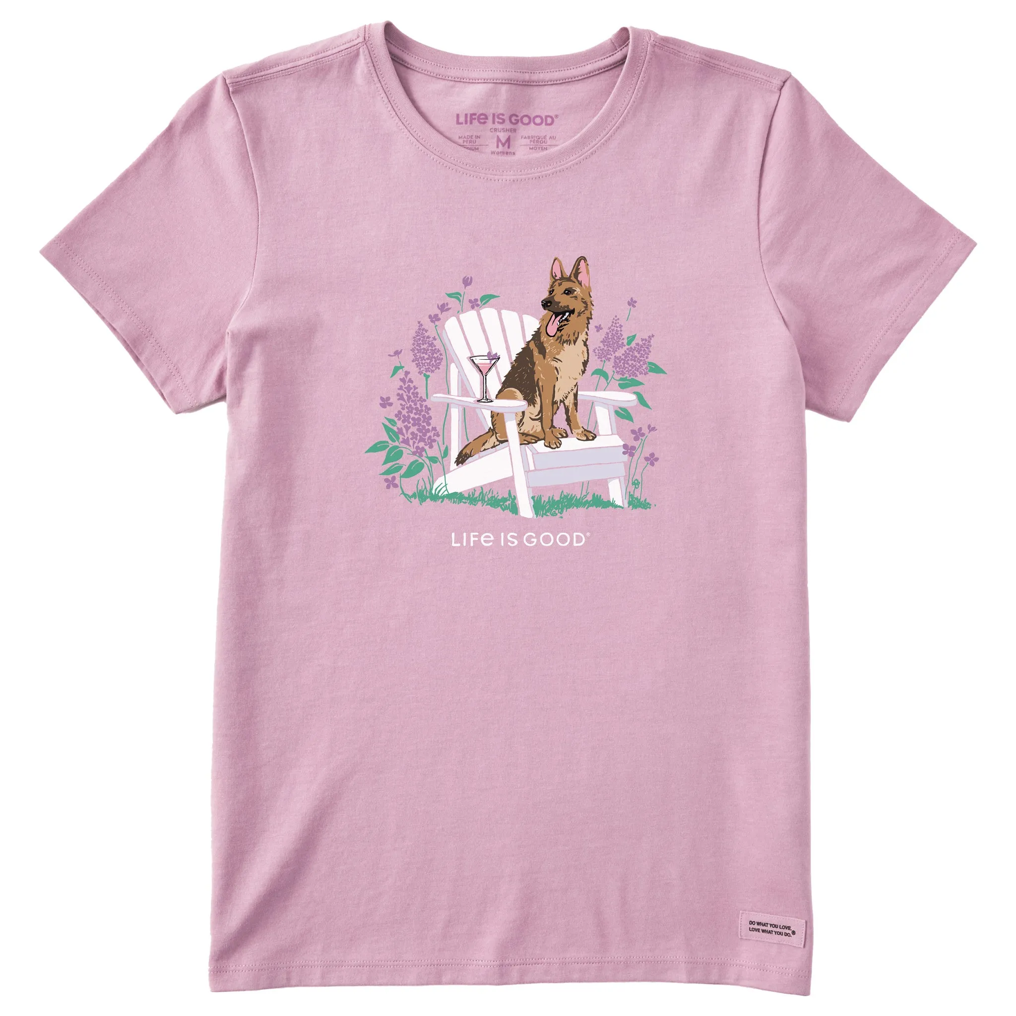 Women's German Shepherd Adirondack Short Sleeve Tee Life is Good