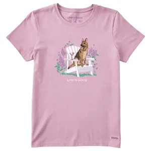 Women's German Shepherd Adirondack Short Sleeve Tee Life is Good