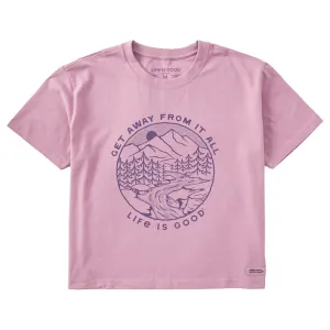 Women's Get Away From it All Mountains Short Sleeve Crusher Boxy Tee Life is Good