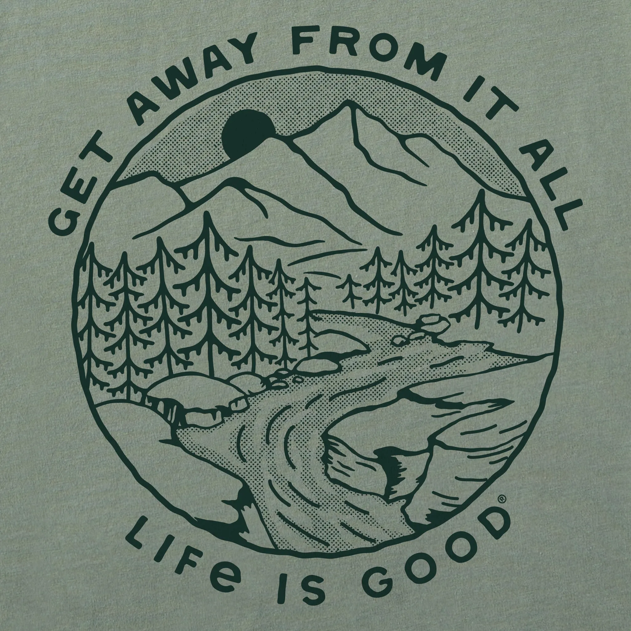 Women's Get Away From it All Mountains Short Sleeve Crusher Boxy Tee Life is Good