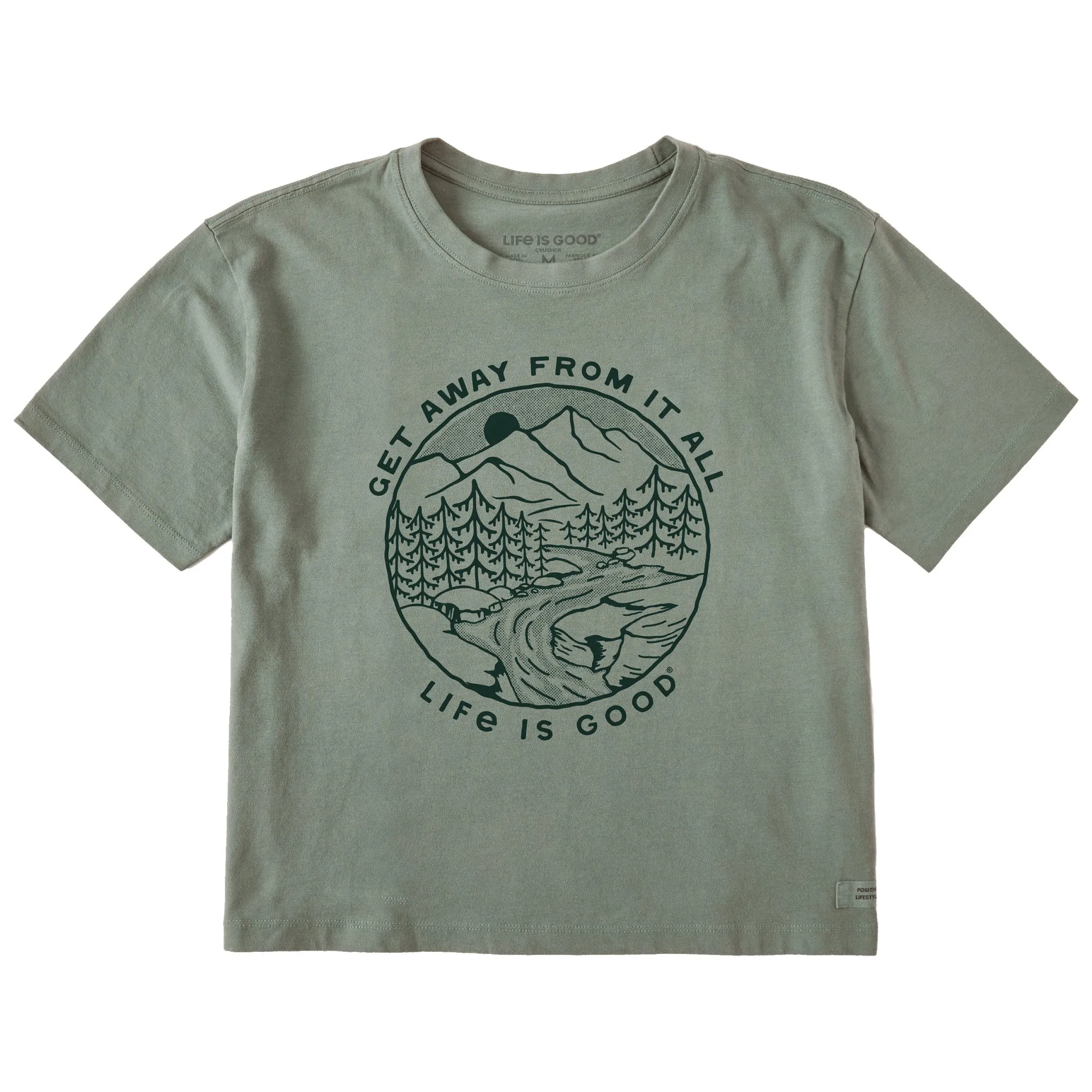 Women's Get Away From it All Mountains Short Sleeve Crusher Boxy Tee Life is Good