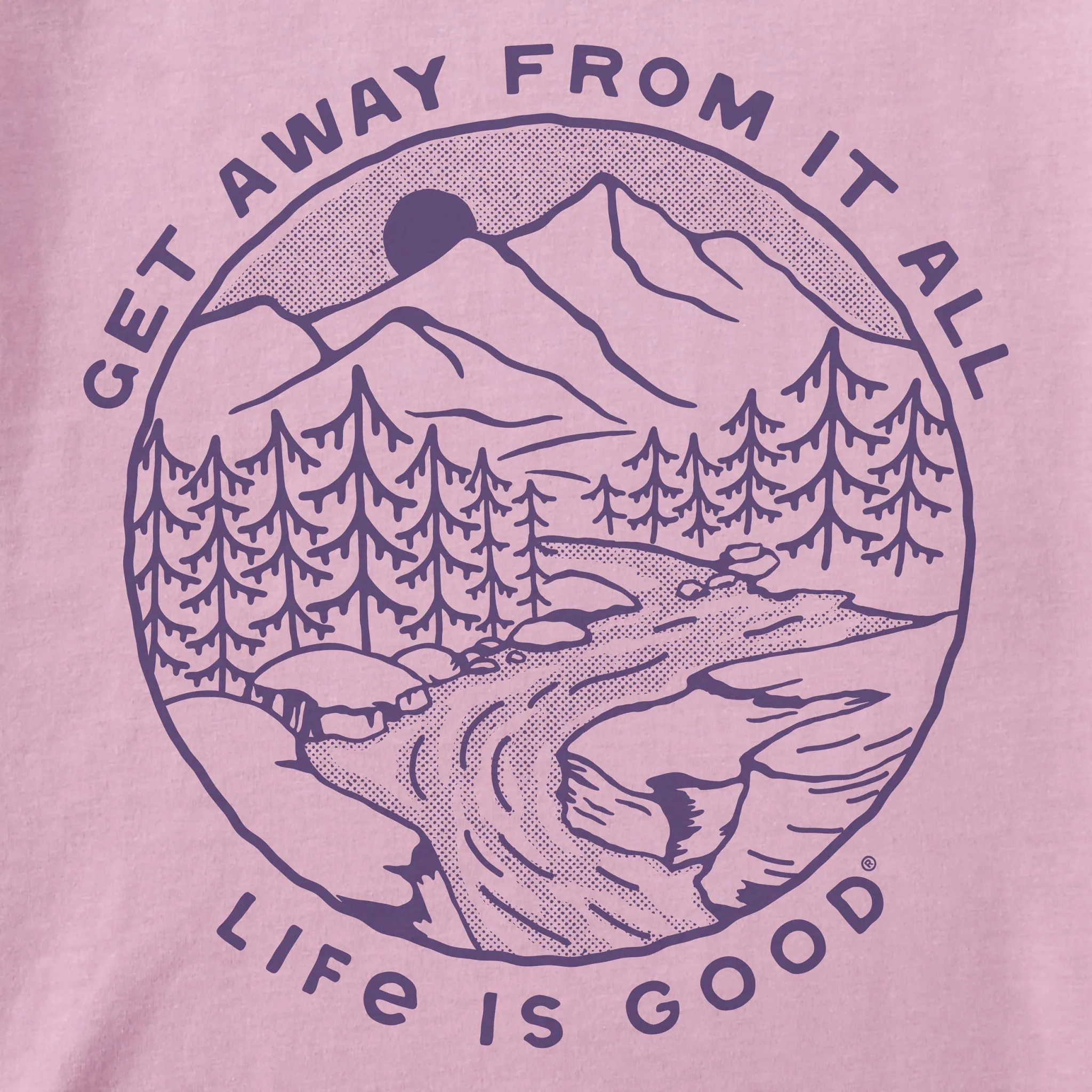 Women's Get Away From it All Mountains Short Sleeve Crusher Boxy Tee Life is Good
