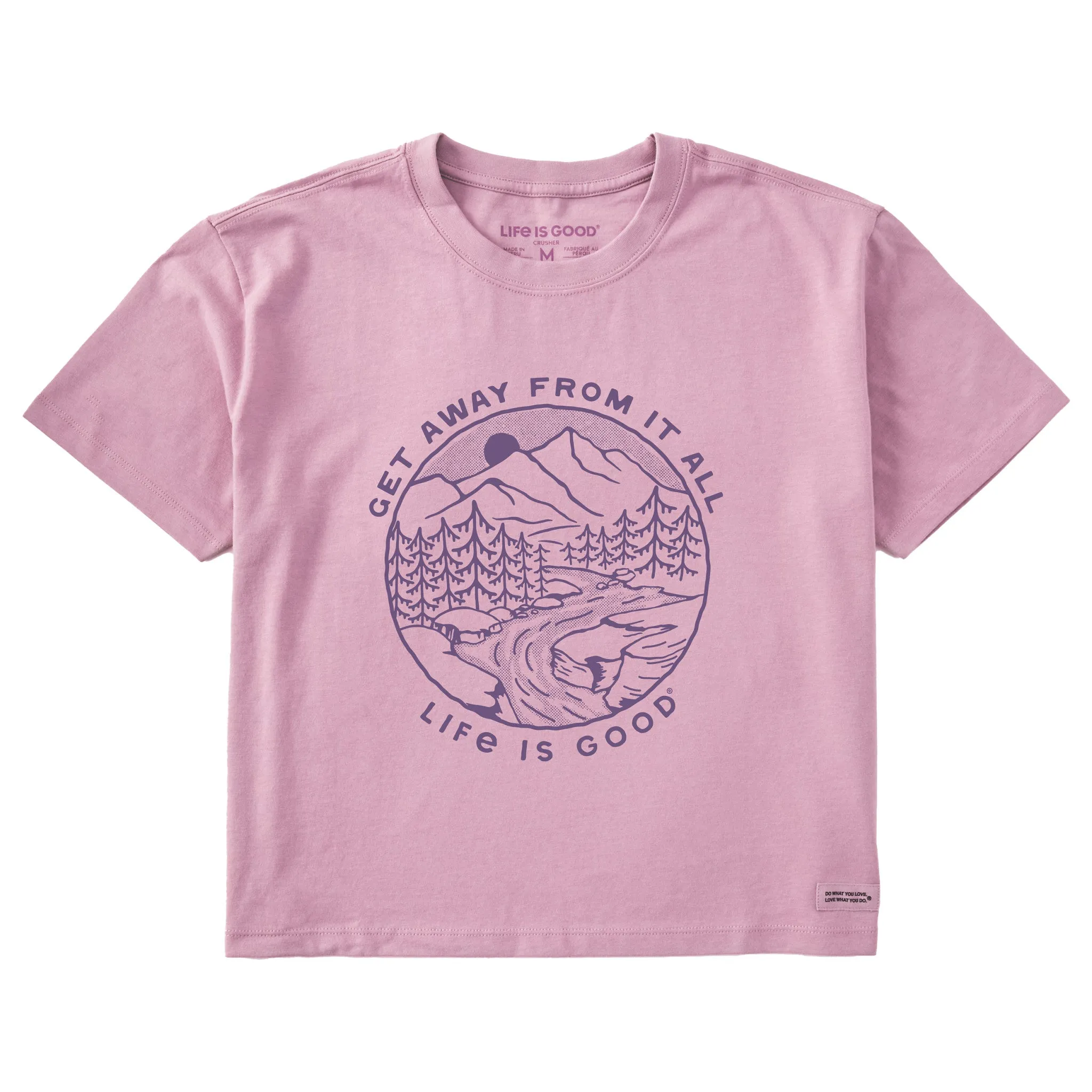 Women's Get Away From it All Mountains Short Sleeve Crusher Boxy Tee Life is Good