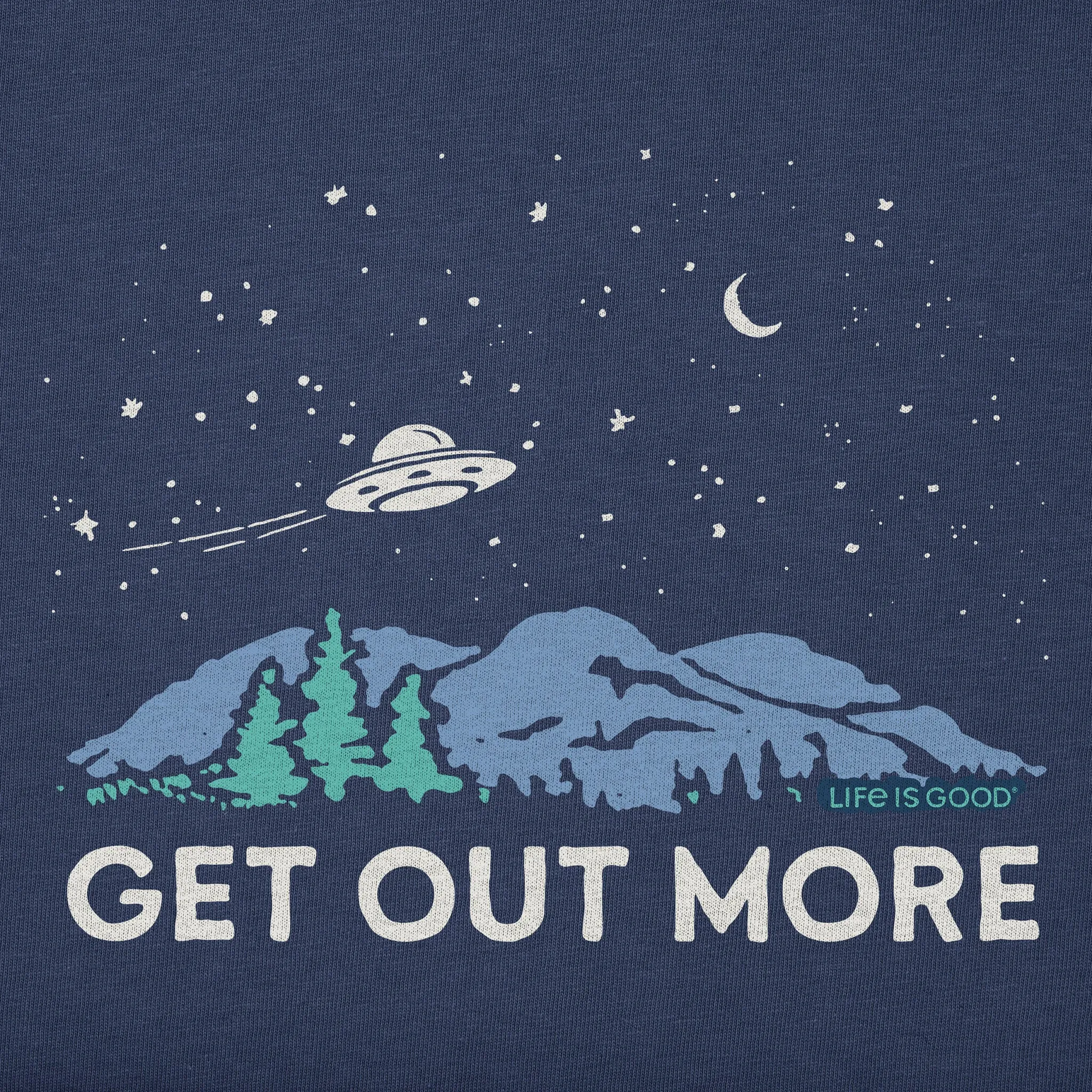 Women's Get Out More UFO Short Sleeve Crusher Boxy Tee Life is Good