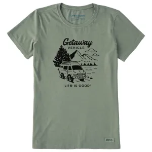 Women's Getaway Vehicle Short Sleeve Crusher Tee Life is Good