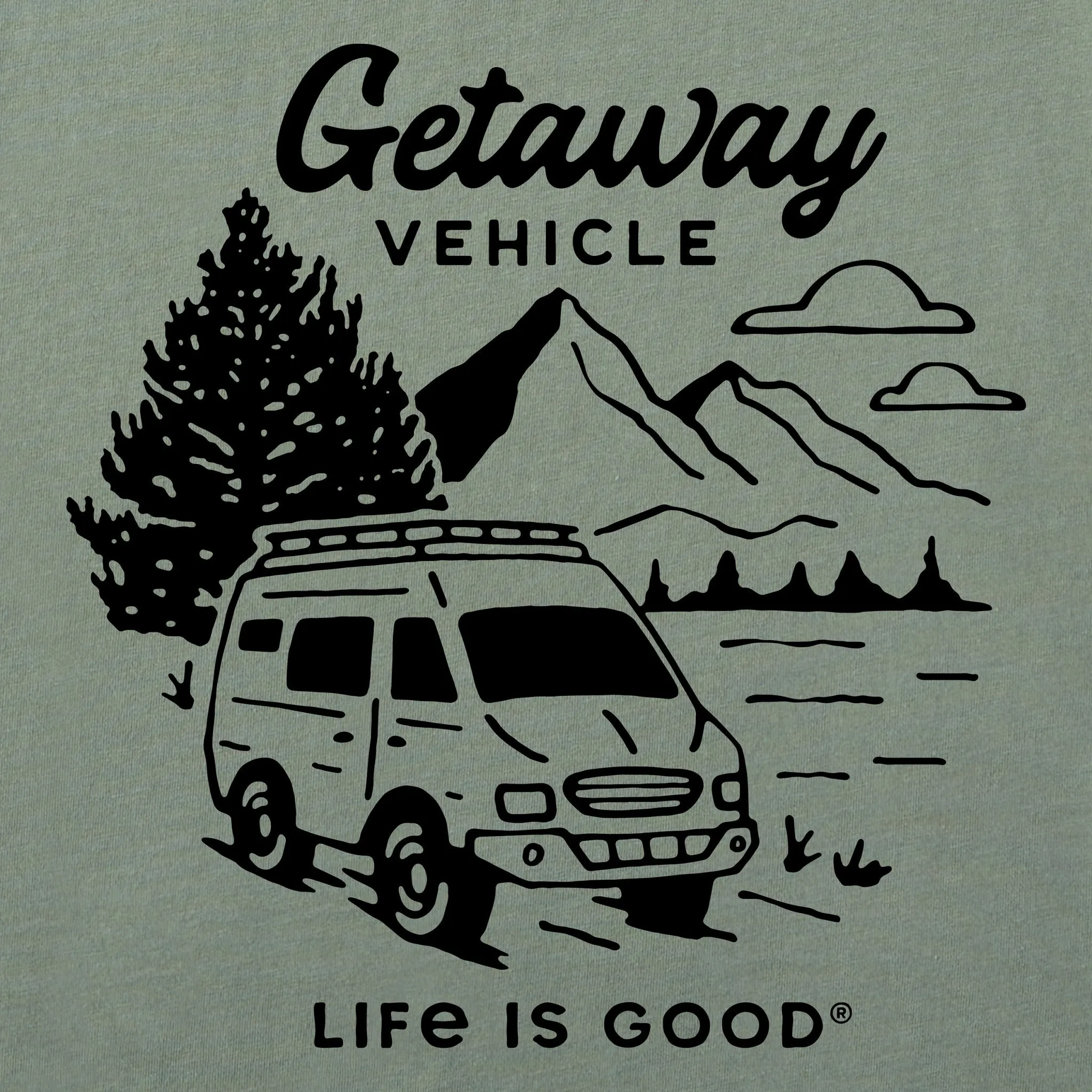Women's Getaway Vehicle Short Sleeve Crusher Tee Life is Good