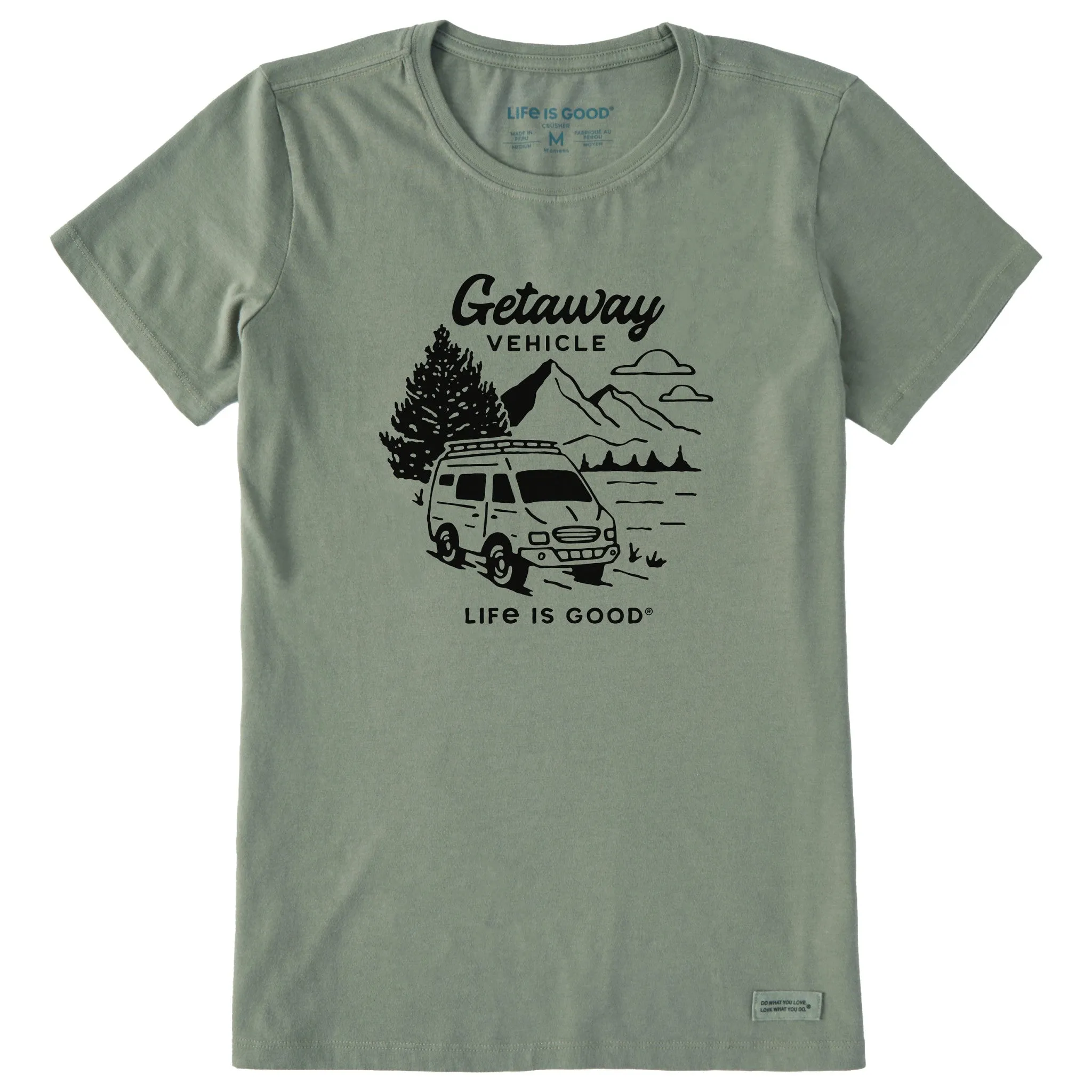 Women's Getaway Vehicle Short Sleeve Crusher Tee Life is Good