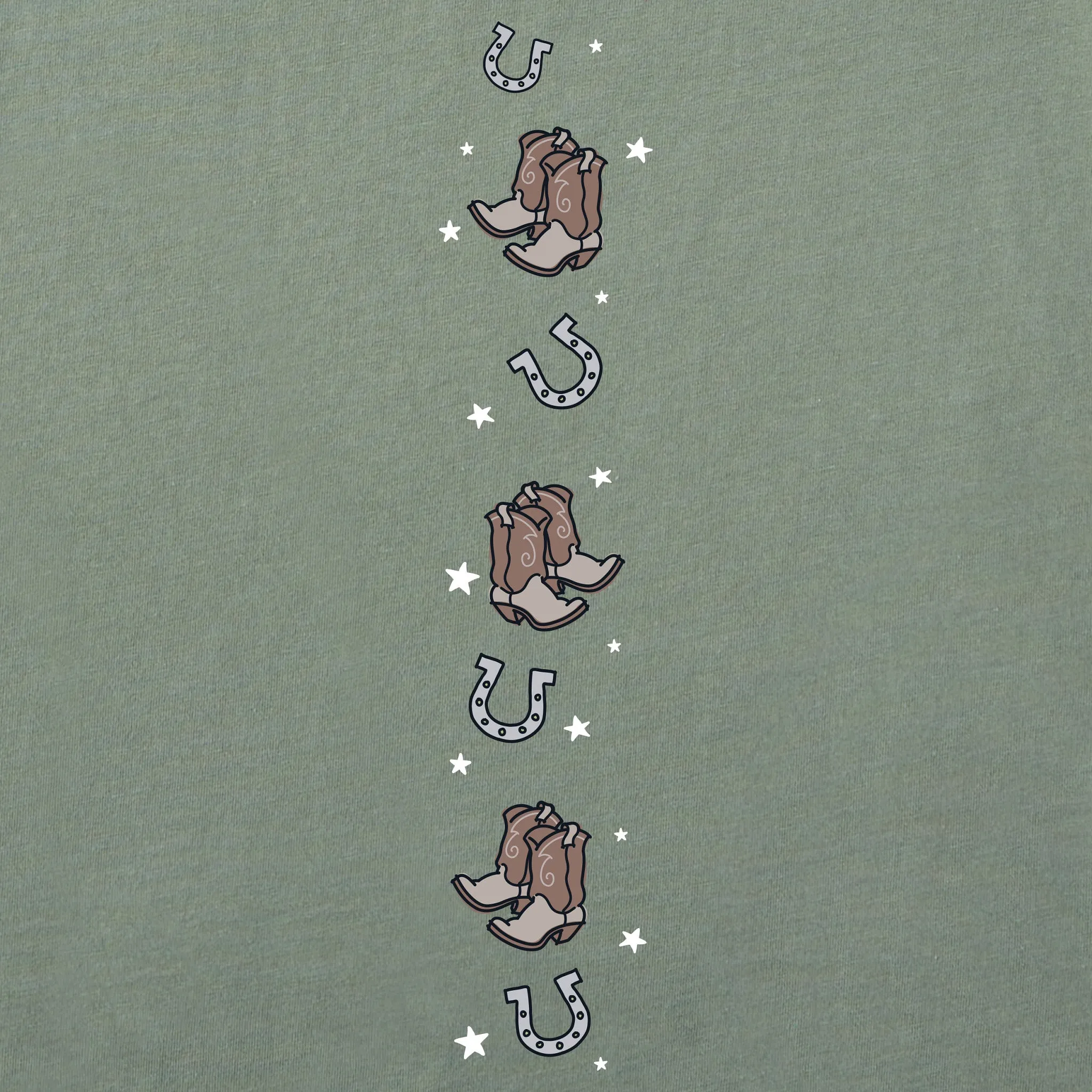 Women's Giddy Up Boots Long Sleeve Crusher Boxy Tee Life is Good