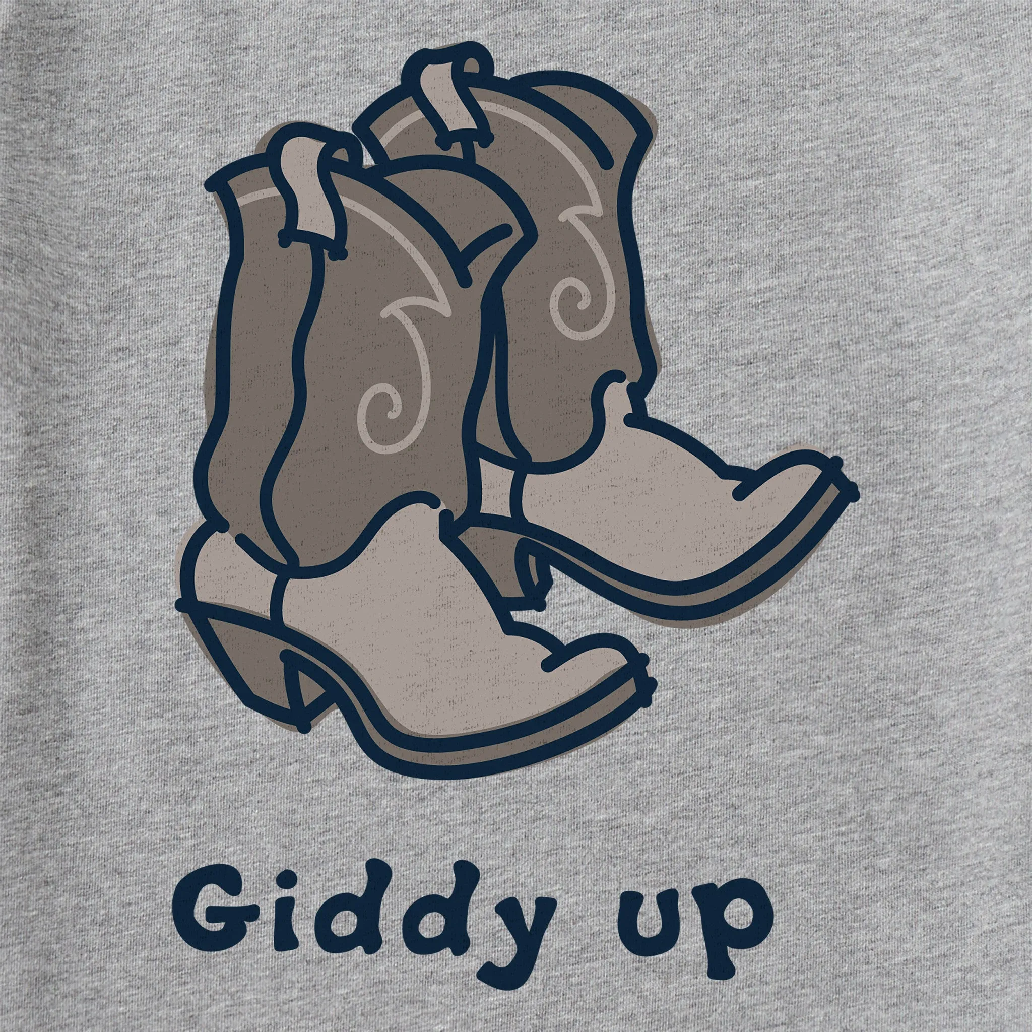 Women's Giddy Up Cowboy Boots Crusher Tank Life is Good