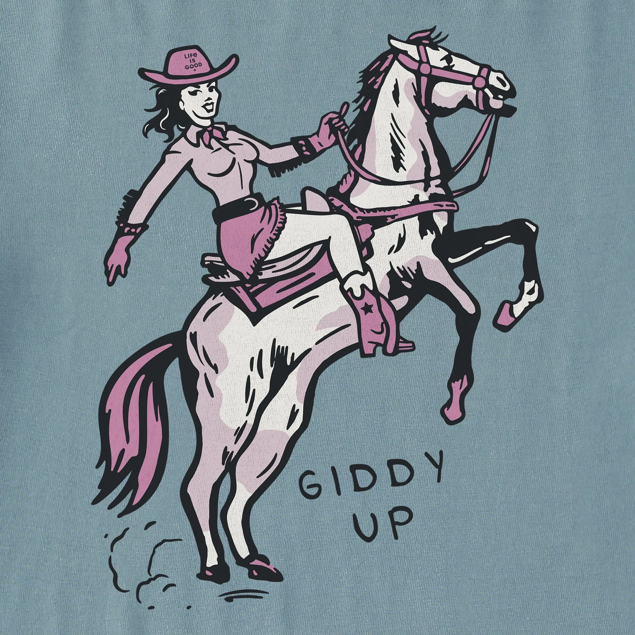 Women's Giddy Up Crusher Boxy Hoodie Life is Good