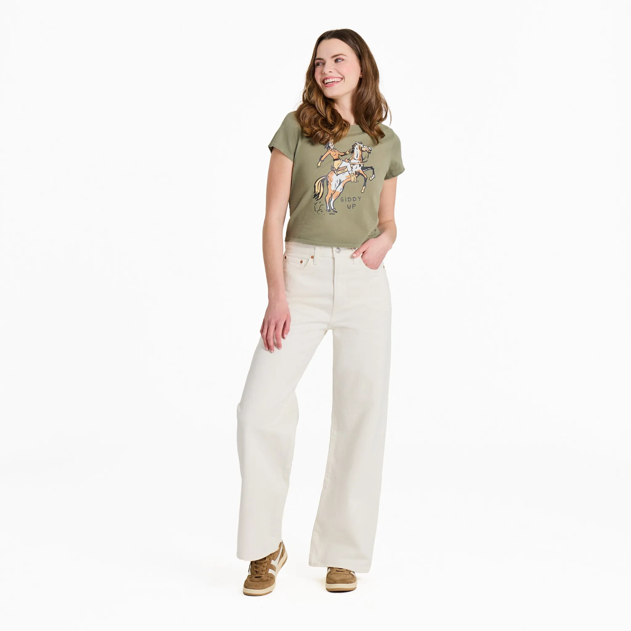 Women's Giddy Up Crusher-LITE Shrunken Tee Life is Good