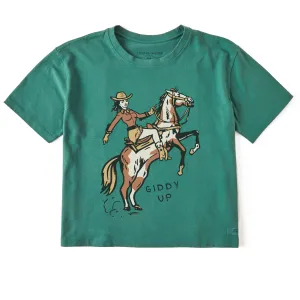 Women's Giddy Up Short Sleeve Crusher Boxy Tee Life is Good
