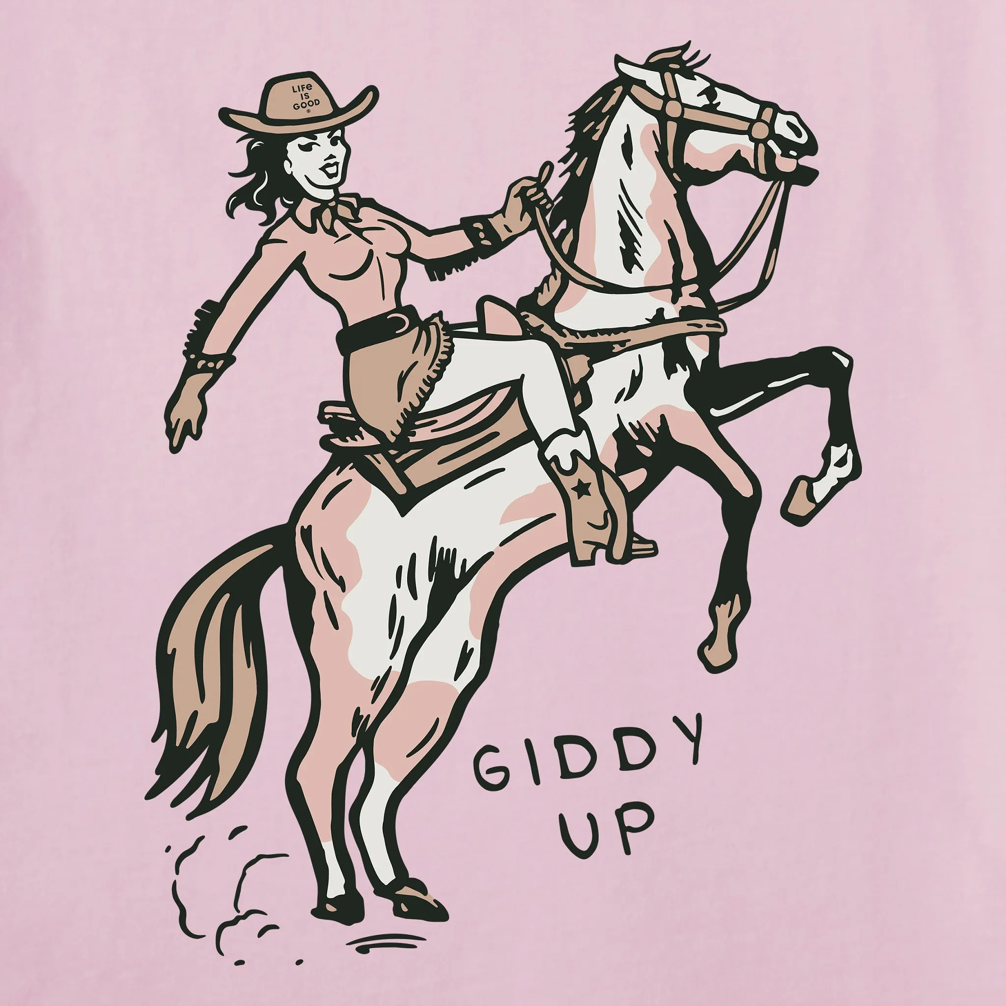 Women's Giddy Up Short Sleeve Crusher Tee Life is Good